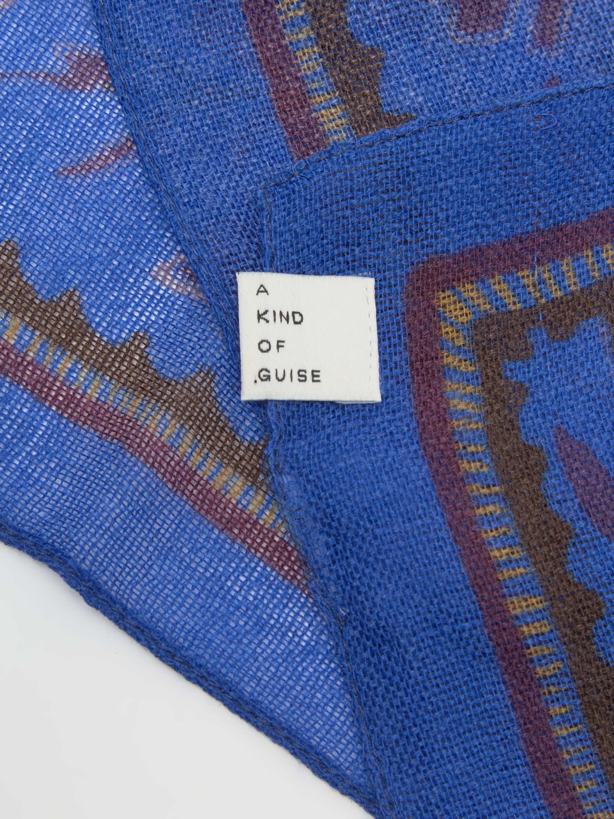 Suma Wool Scarf in Dazzling Blue Fauna