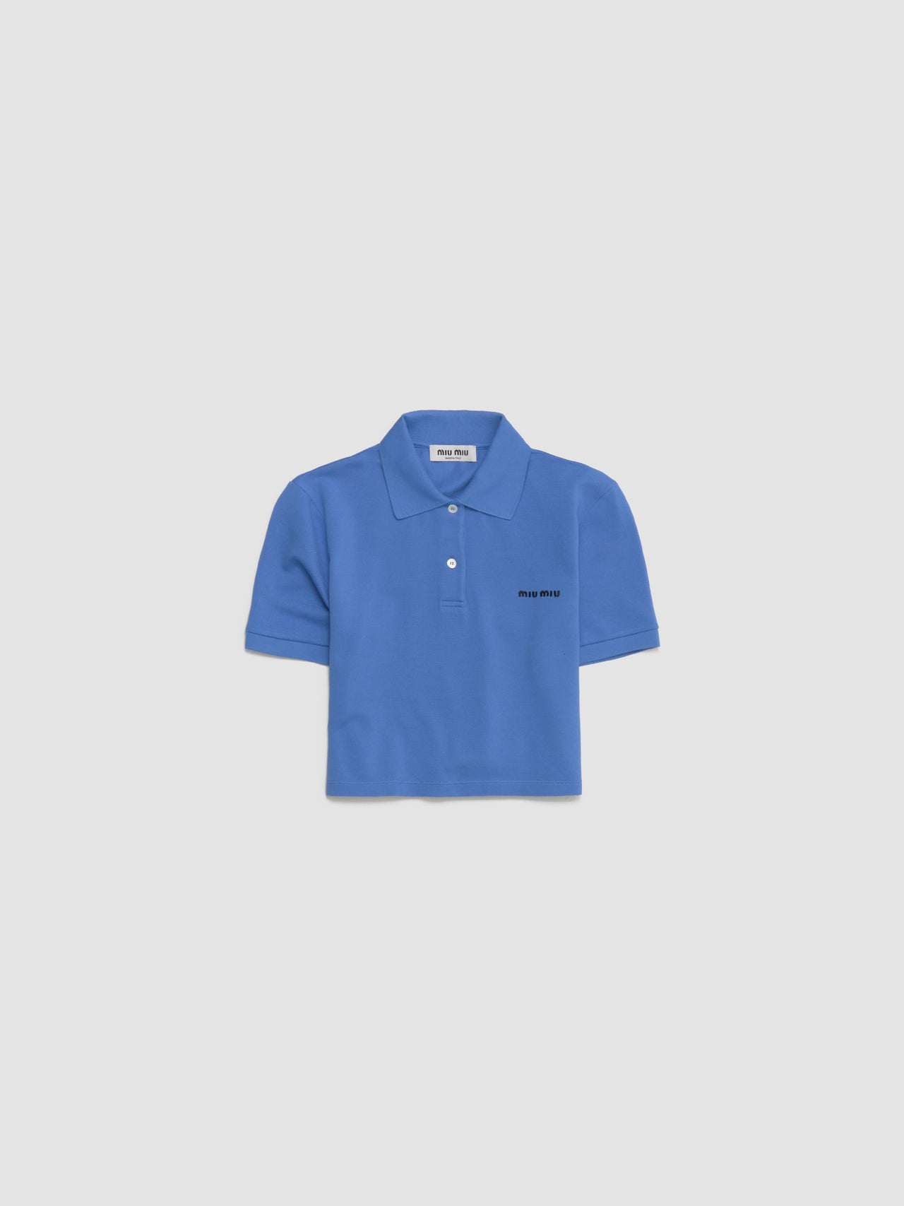 Cotton Piqué Polo Shirt in Lavender Blue