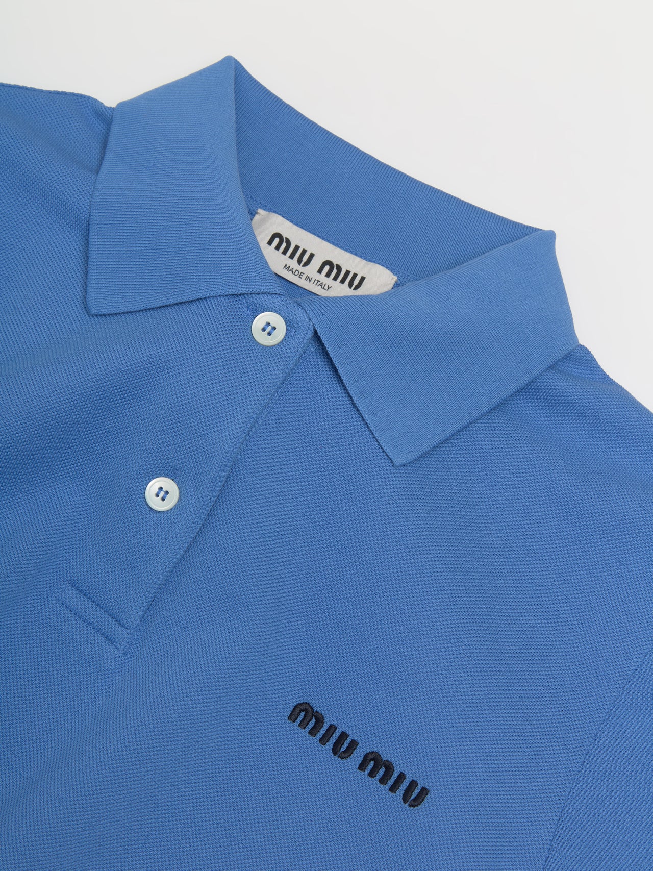 Cotton Piqué Polo Shirt in Lavender Blue