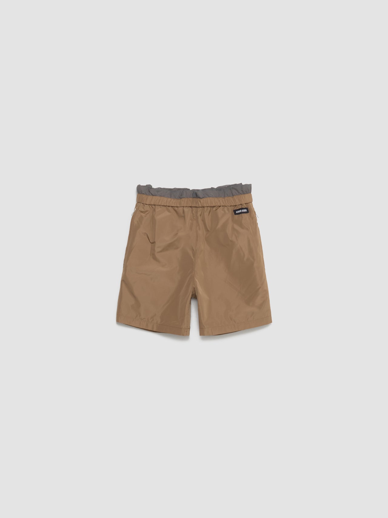 Technical Silk Bermudas in Sesame