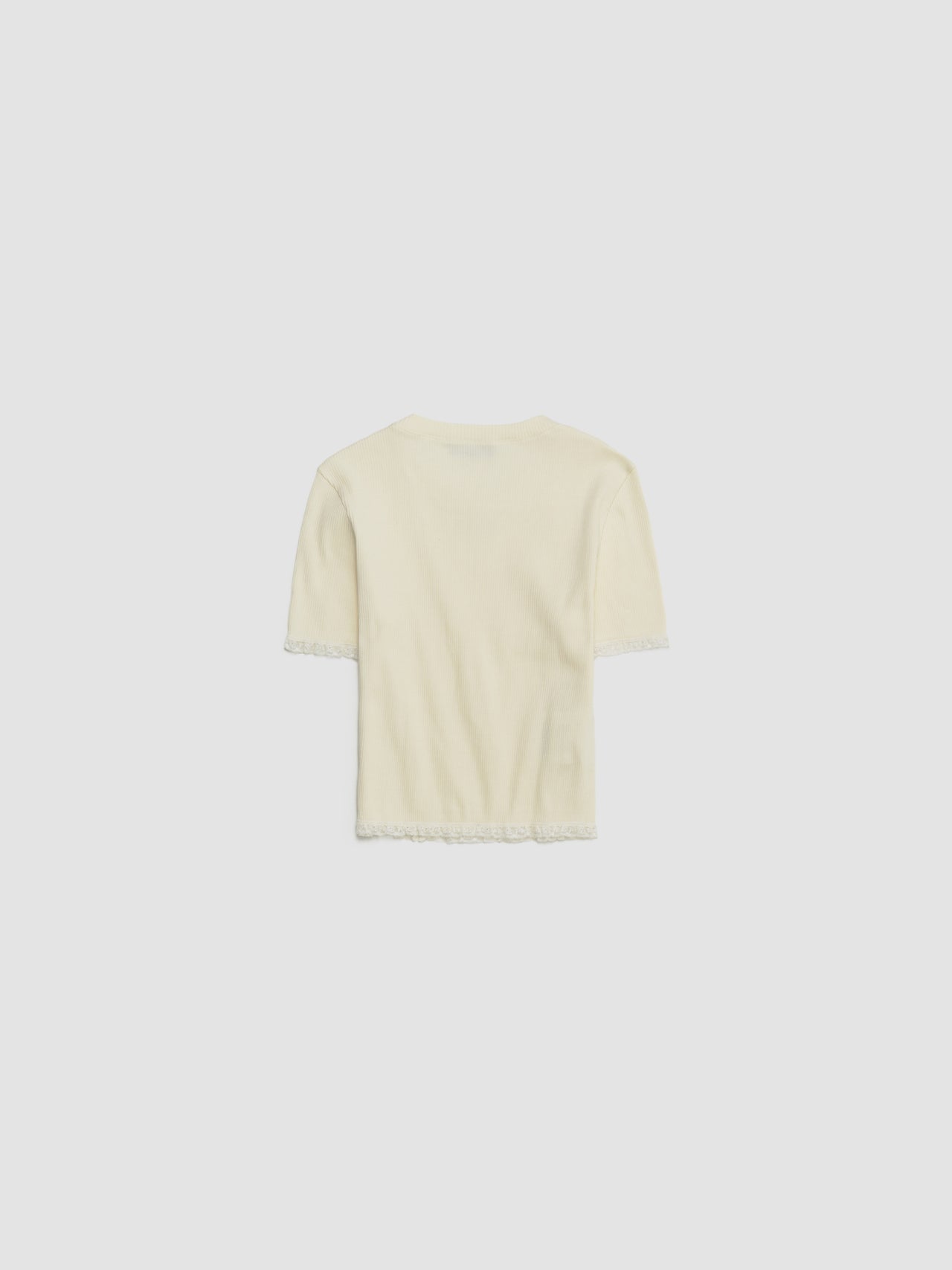 Logo Motif T-Shirt in Ivory