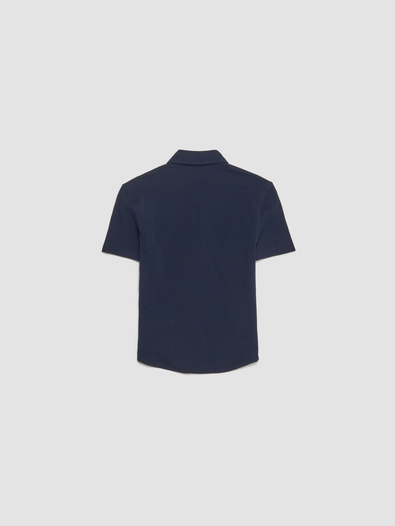 Cotton Piqué Shirt in Blue