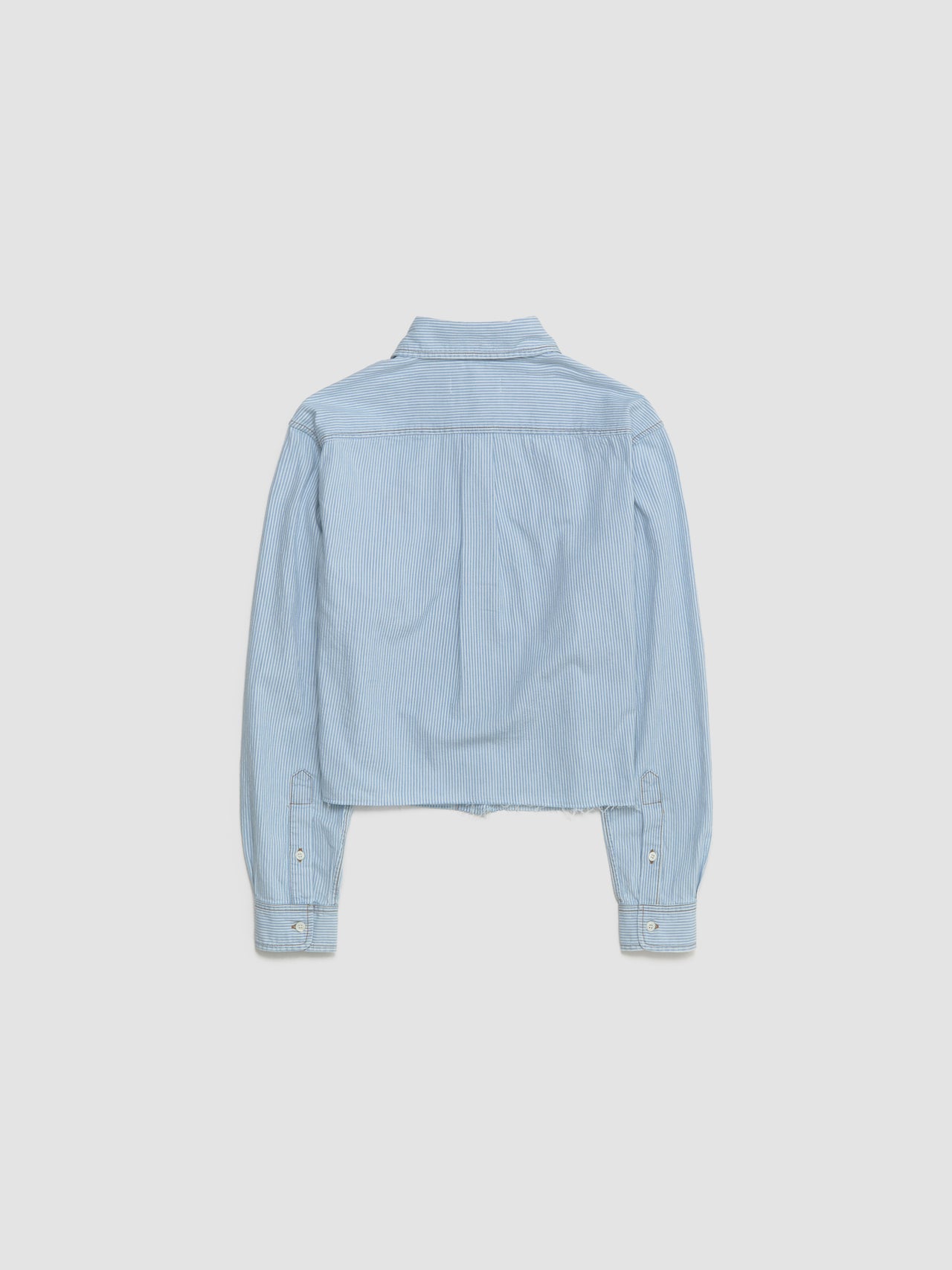 Striped Chambray Shirt in Sapphire Blue