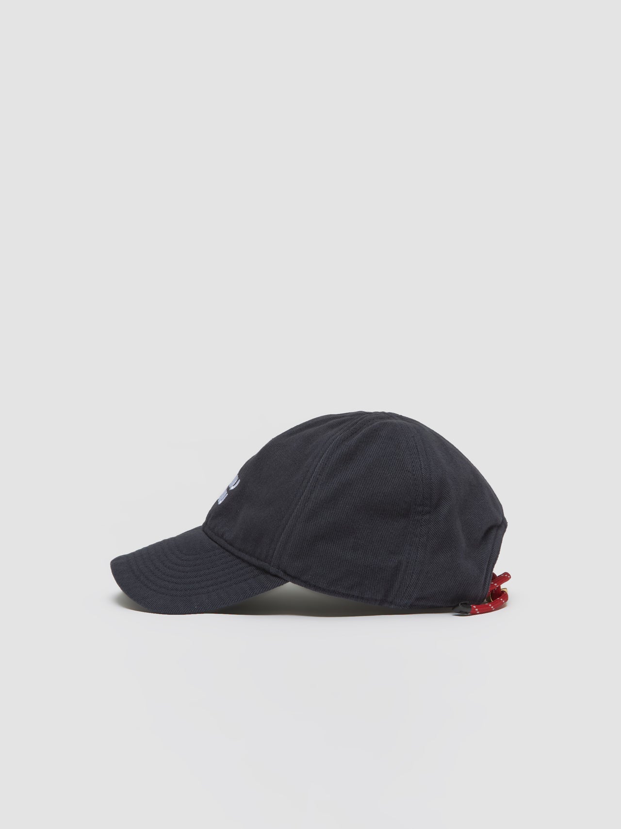 Denim Baseball Cap in Blue & Red