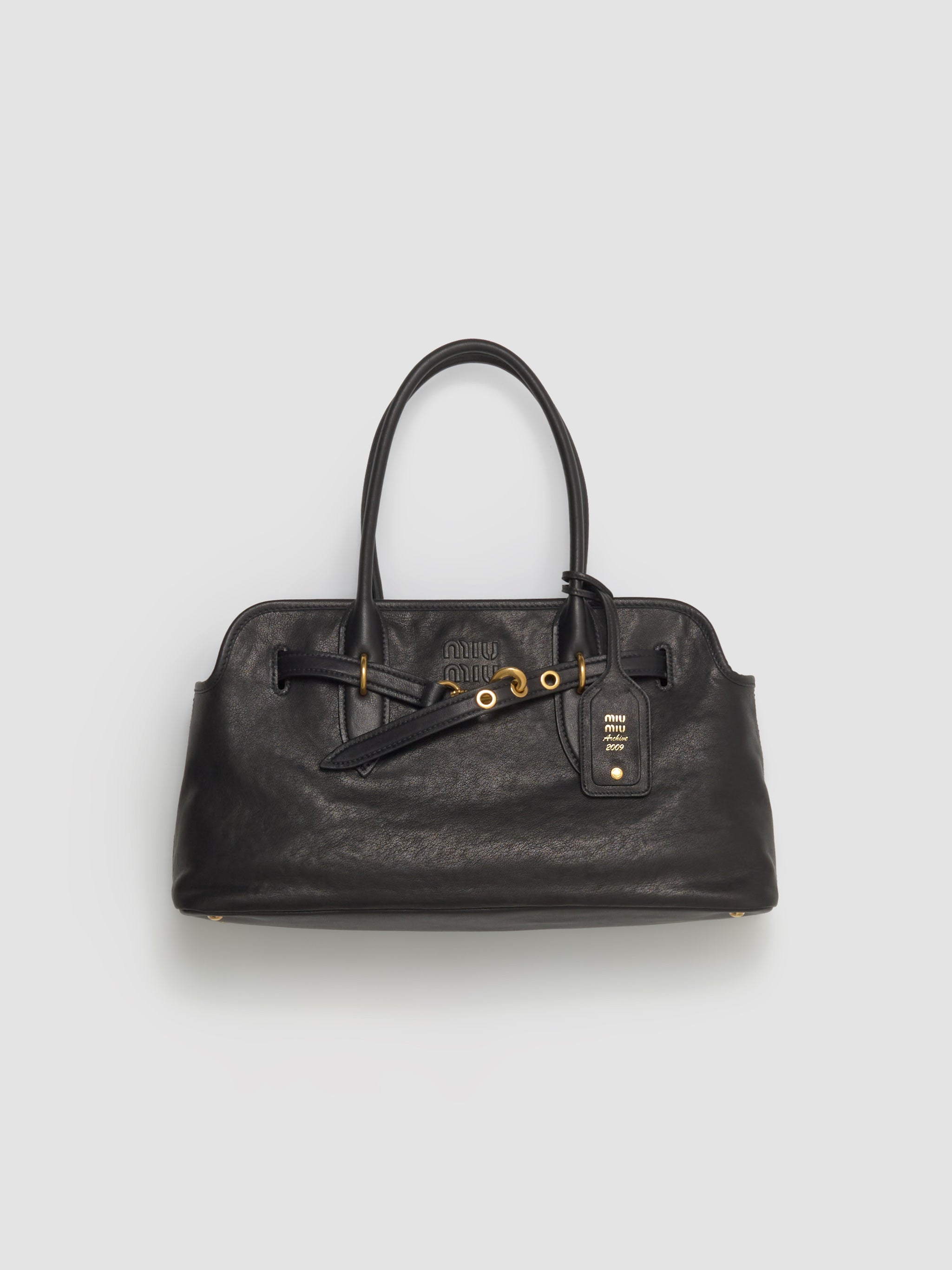 Nappa Leather Large Aventure Bag in Black