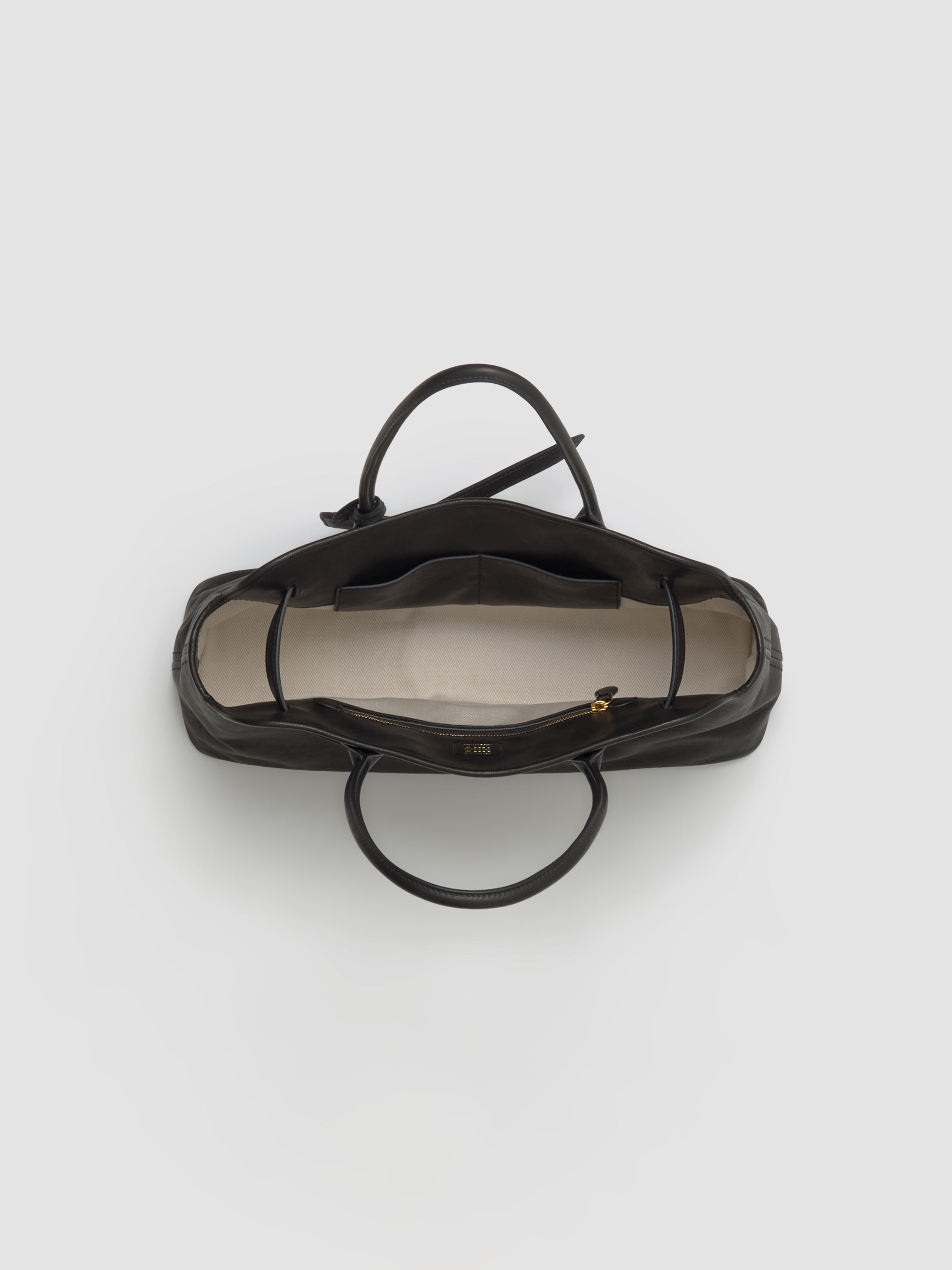 Nappa Leather Large Aventure Bag in Black