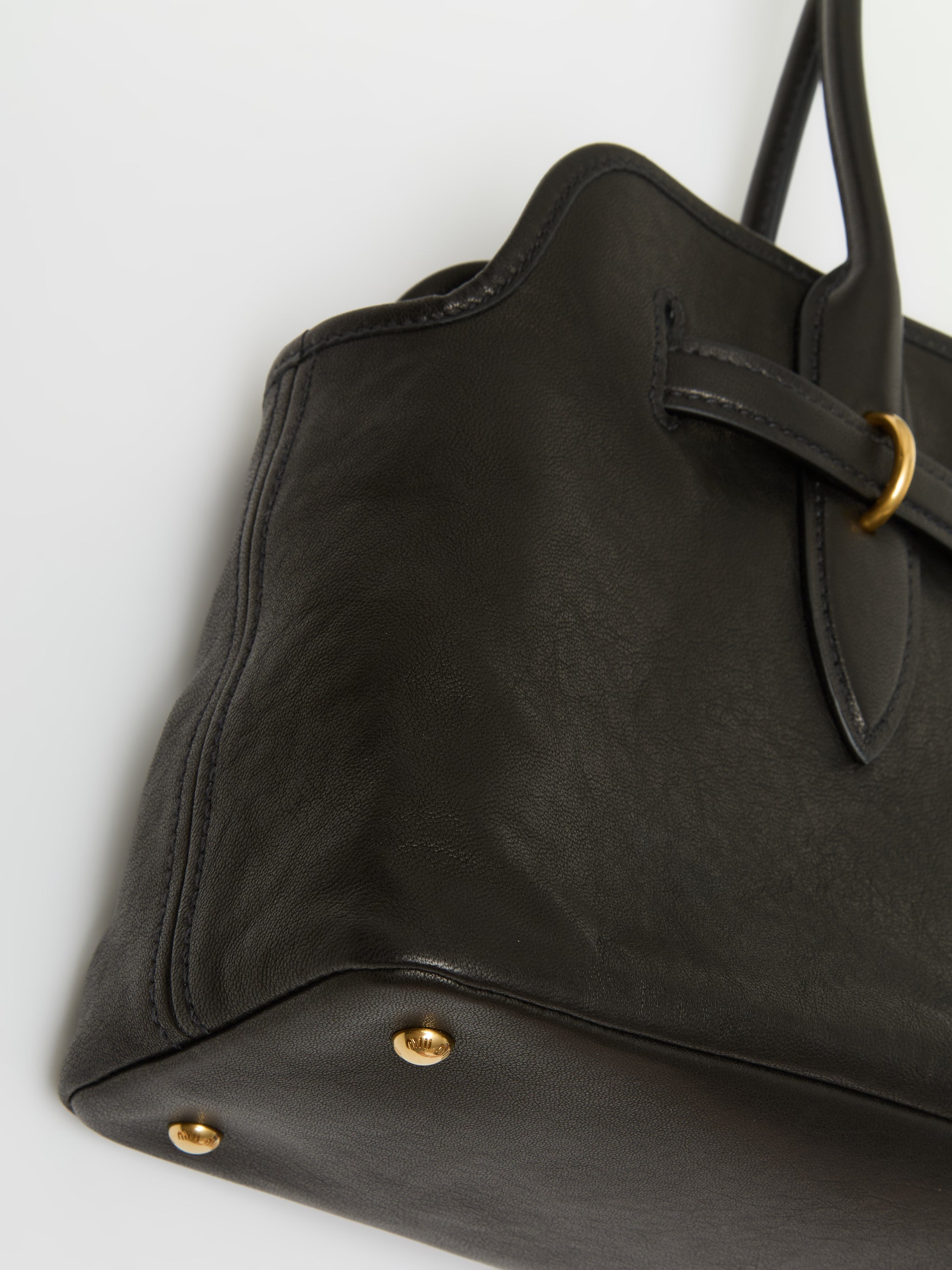 Nappa Leather Large Aventure Bag in Black