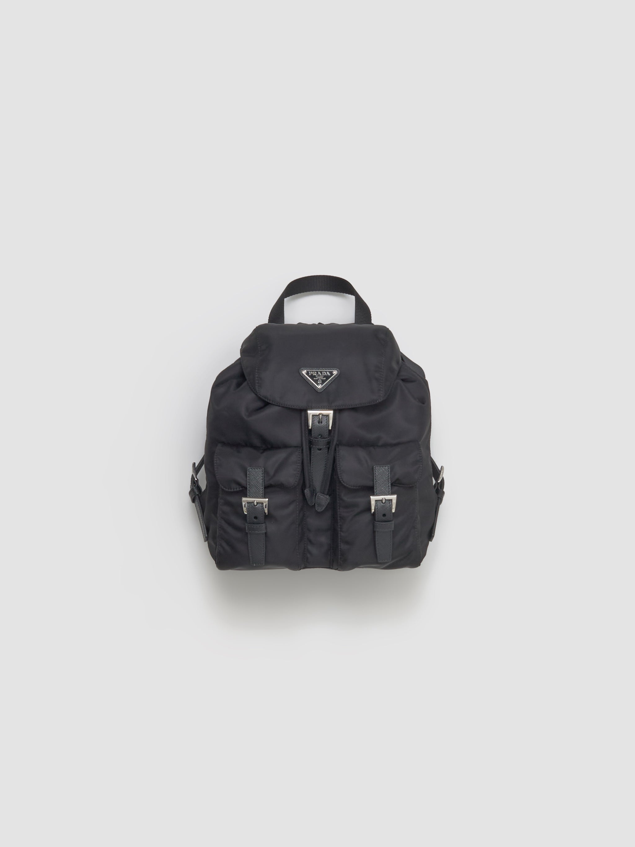 Small Re-Nylon Backpack in Black