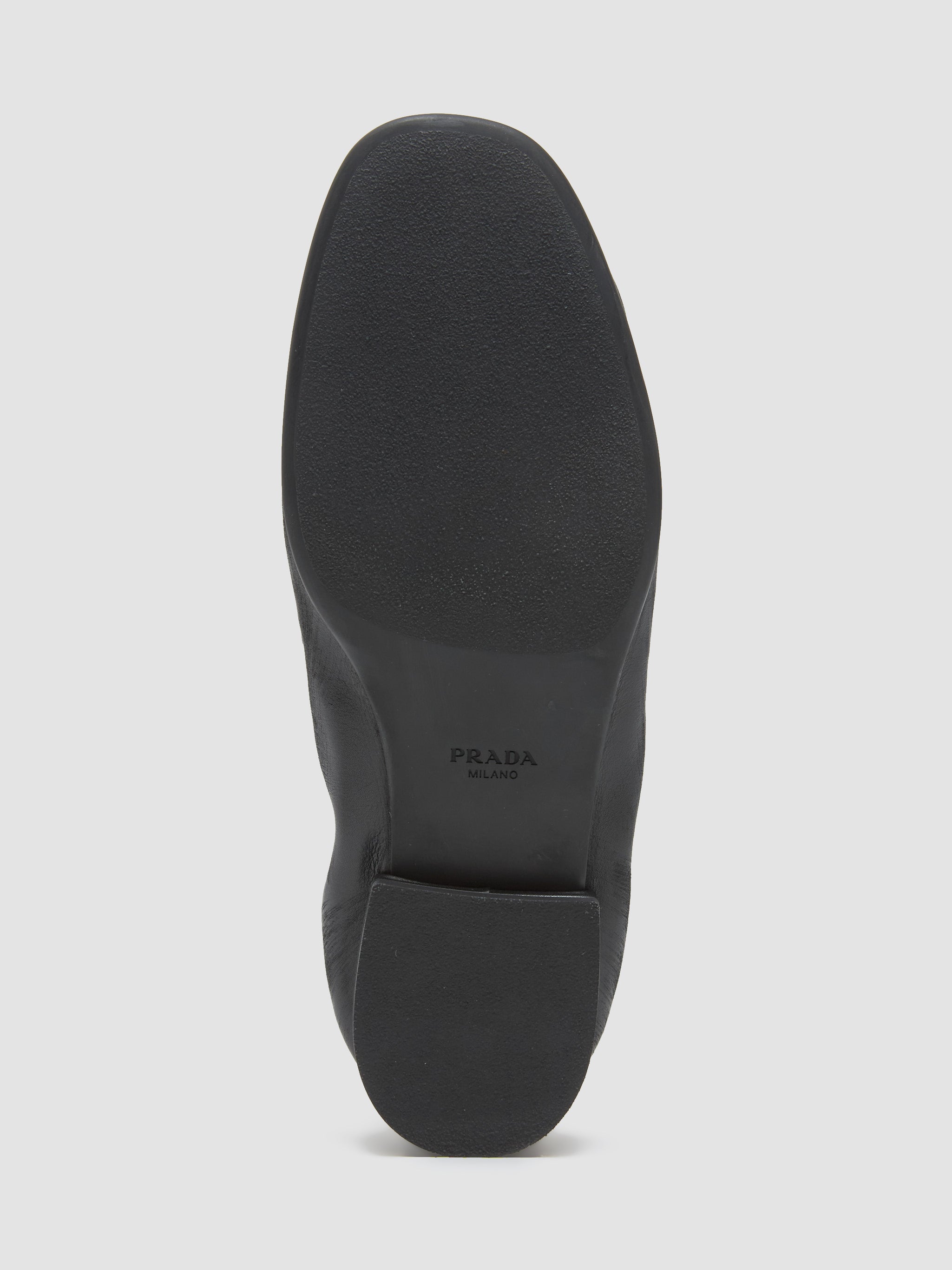 Shuffle Antiqued Leather Loafers in Black