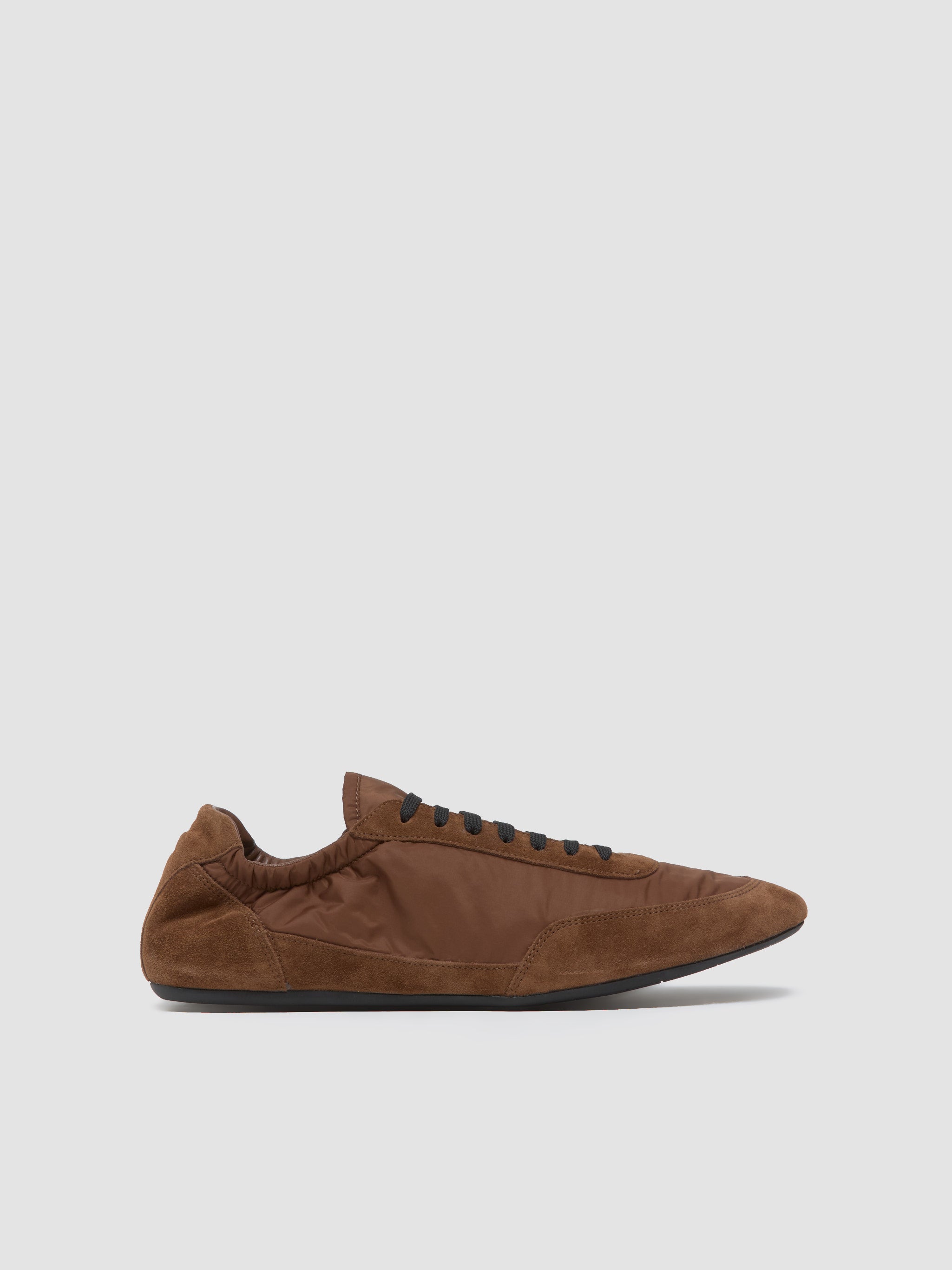 Collapse Re-Nylon and Suede Sneakers in Rosewood