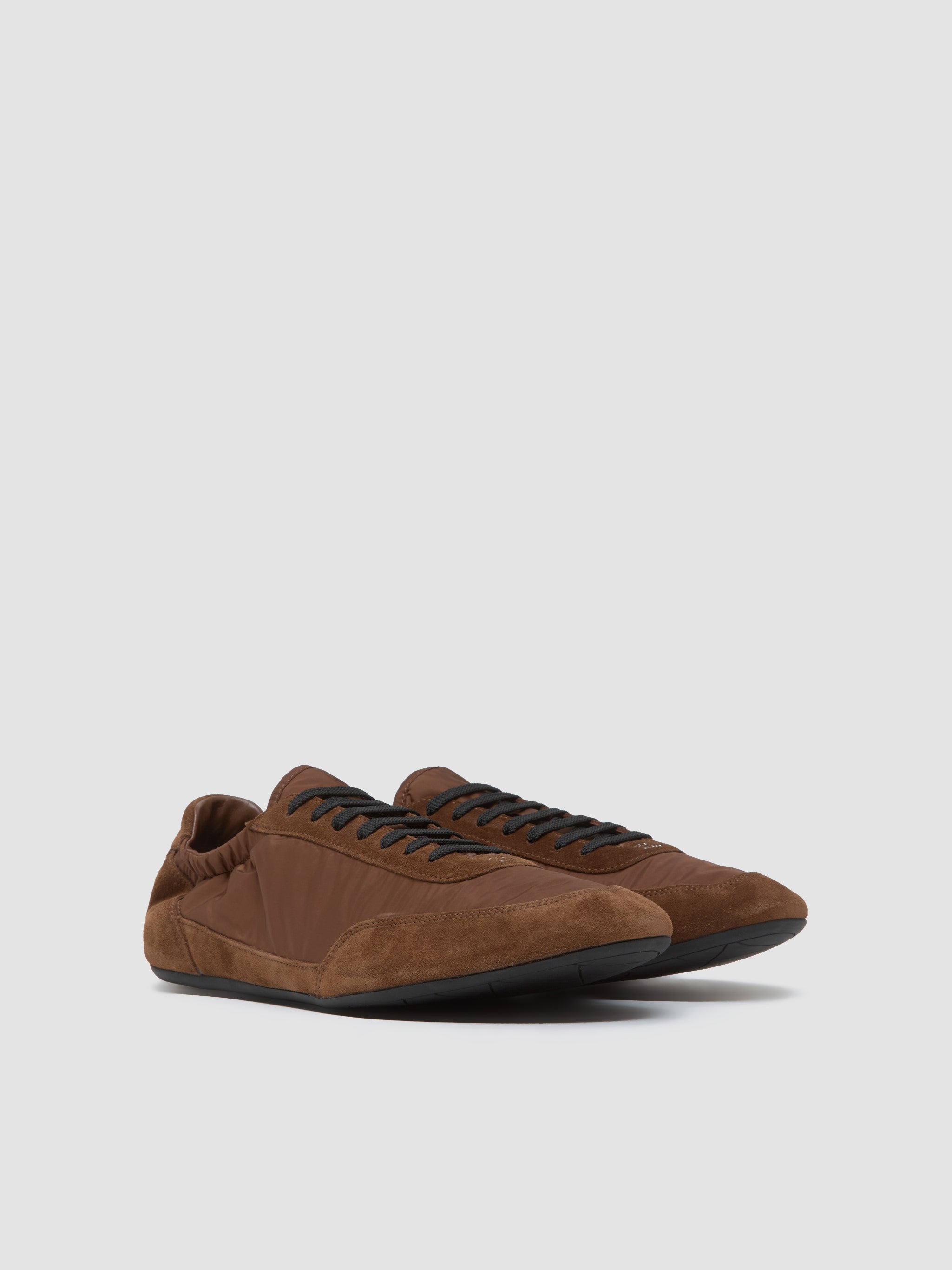 Collapse Re-Nylon and Suede Sneakers in Rosewood