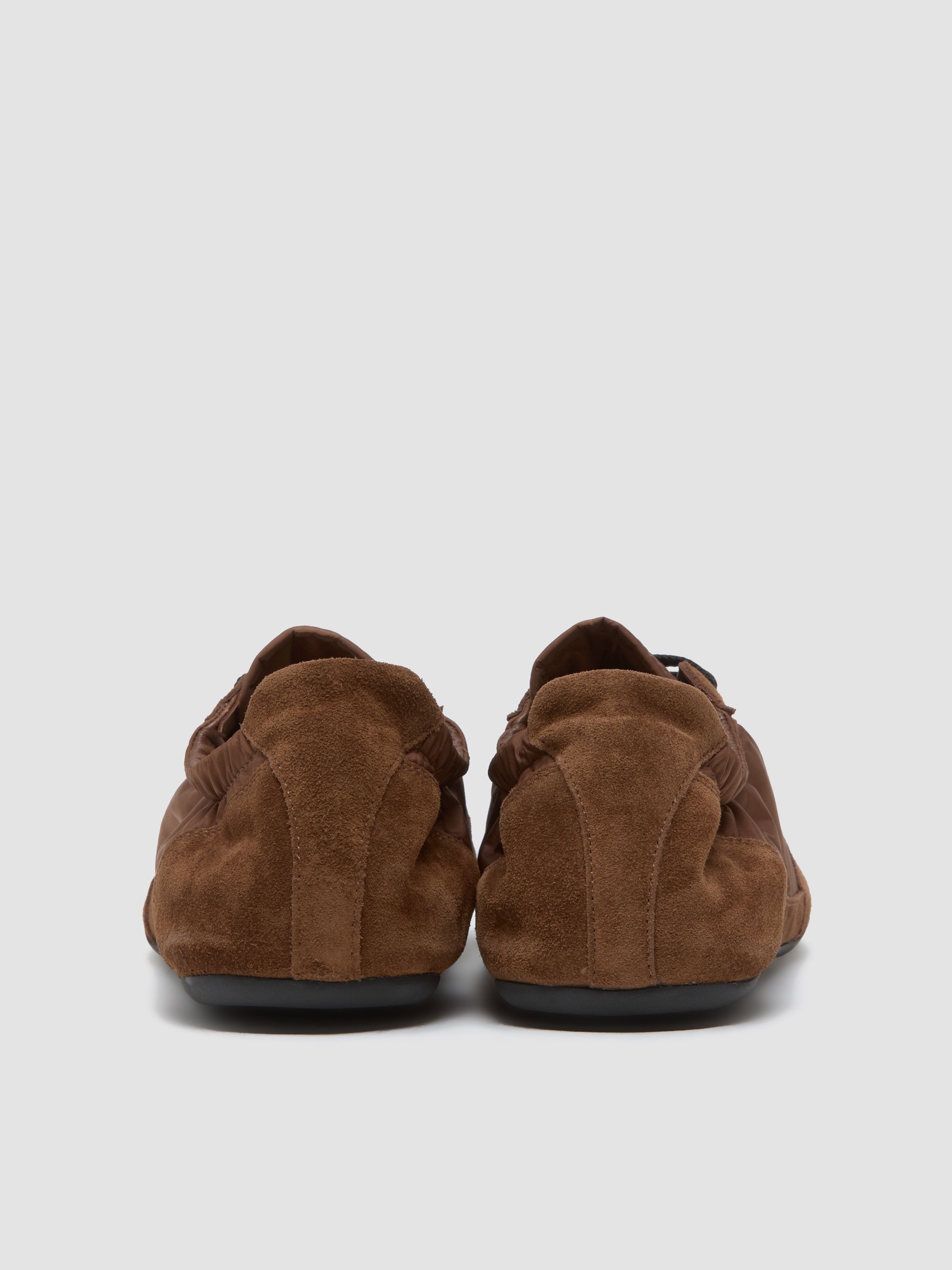 Collapse Re-Nylon and Suede Sneakers in Rosewood