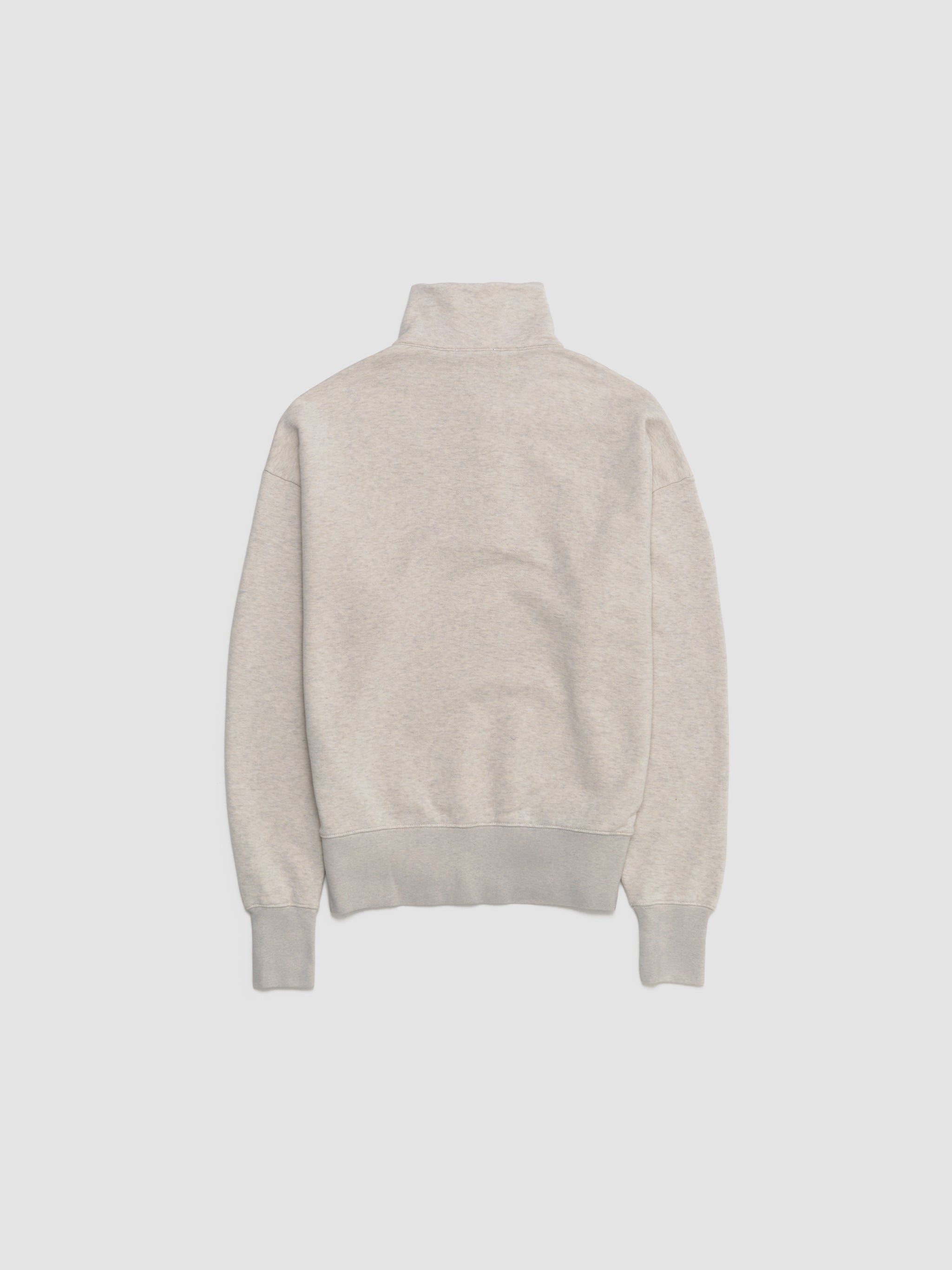 Long Sleeve Cotton Sweatshirt in Natural