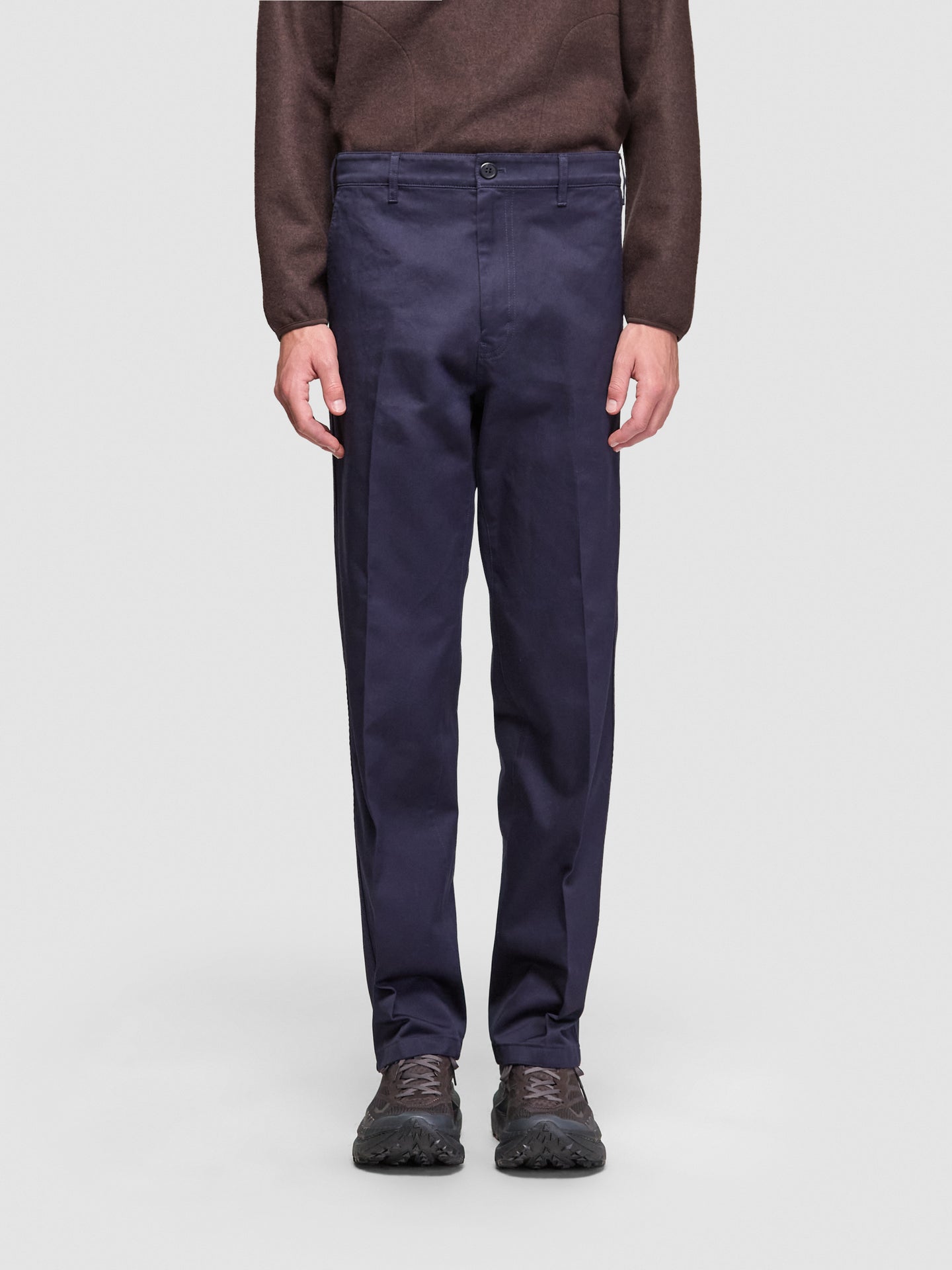 Cotton Chino Pants in Navy