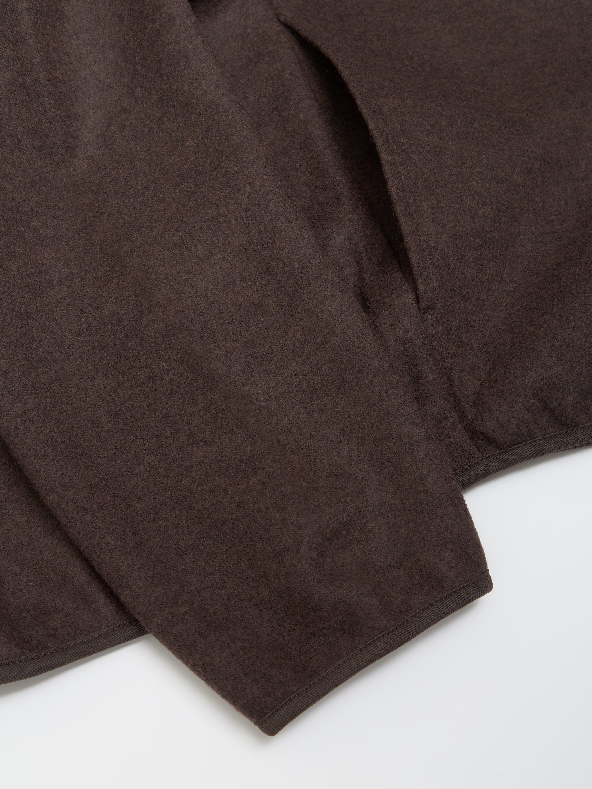 Wool Half Zip in Brown