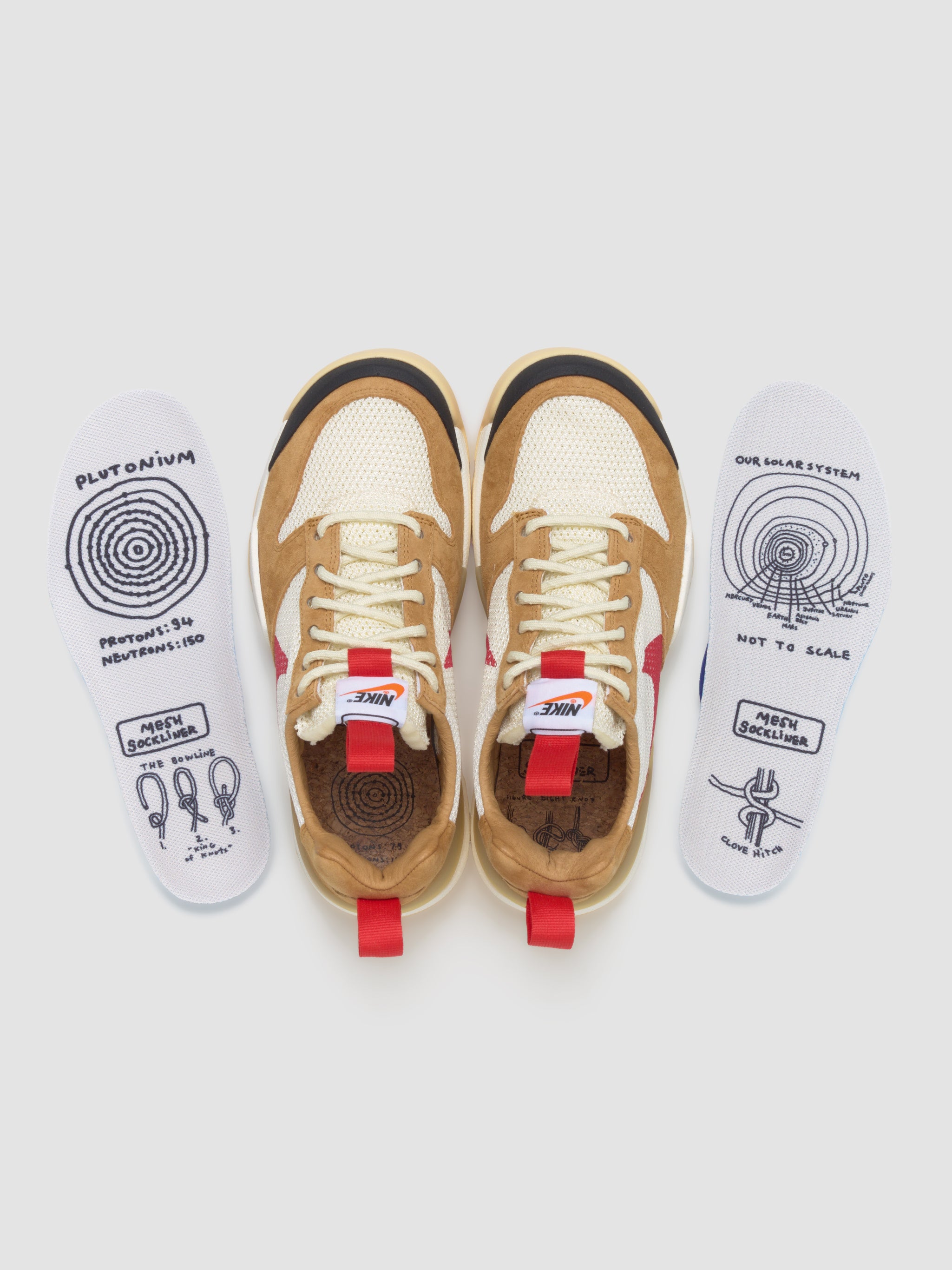 x Tom Sachs Mars Yard 3.0 Sneaker in Natural & Sport Red