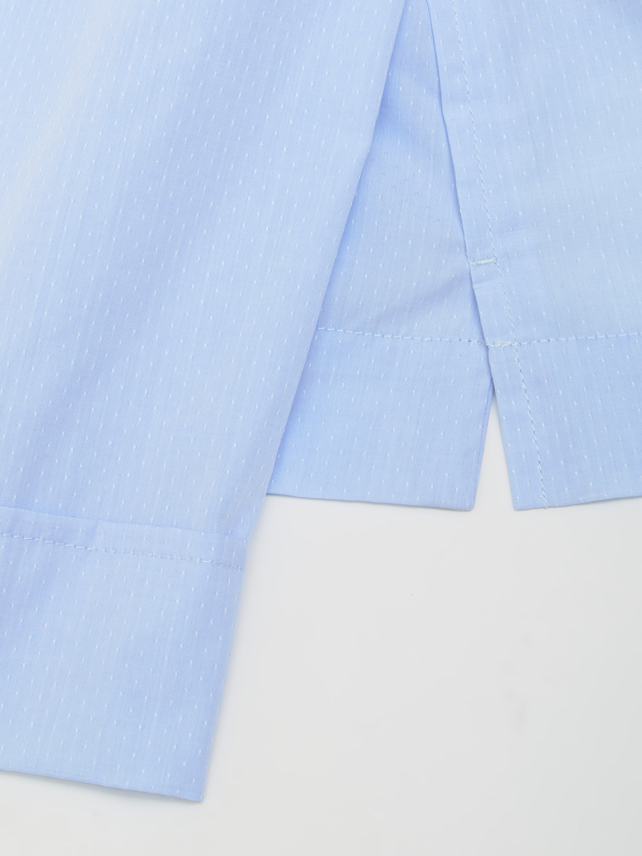 Space Shirt in Light Blue Dots Jacquard
