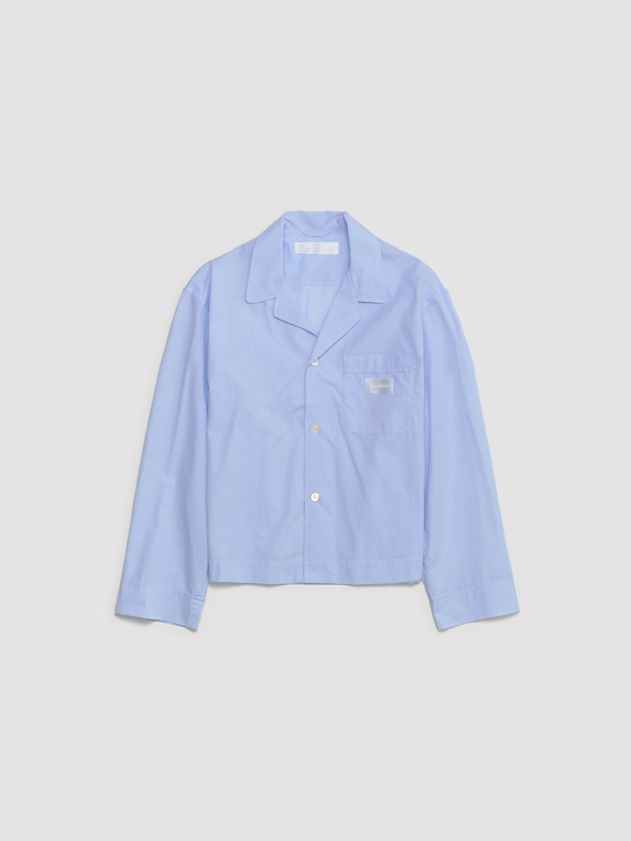 Space Shirt in Light Blue Dots Jacquard