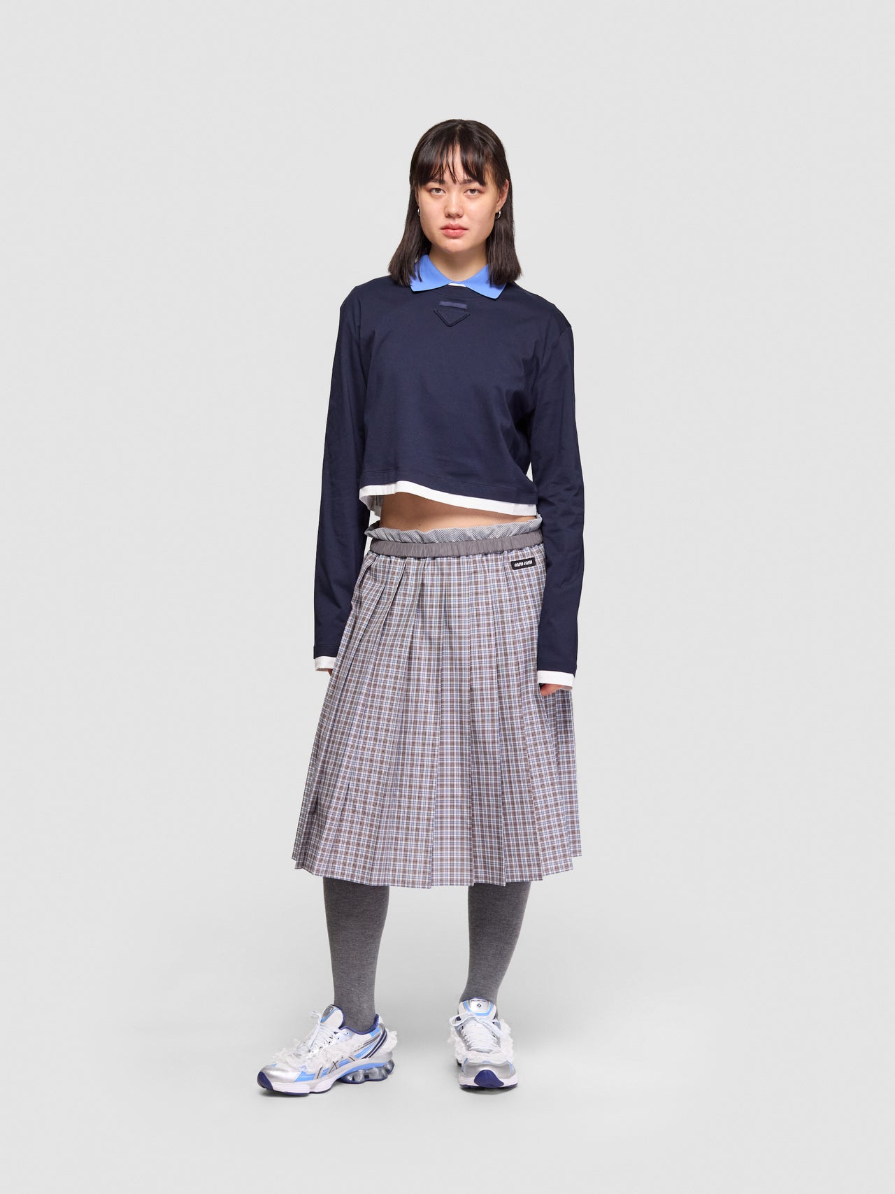 x SHUSHU/TONG GEL-KINETIC FLUENT Sneaker in White & Dive Blue