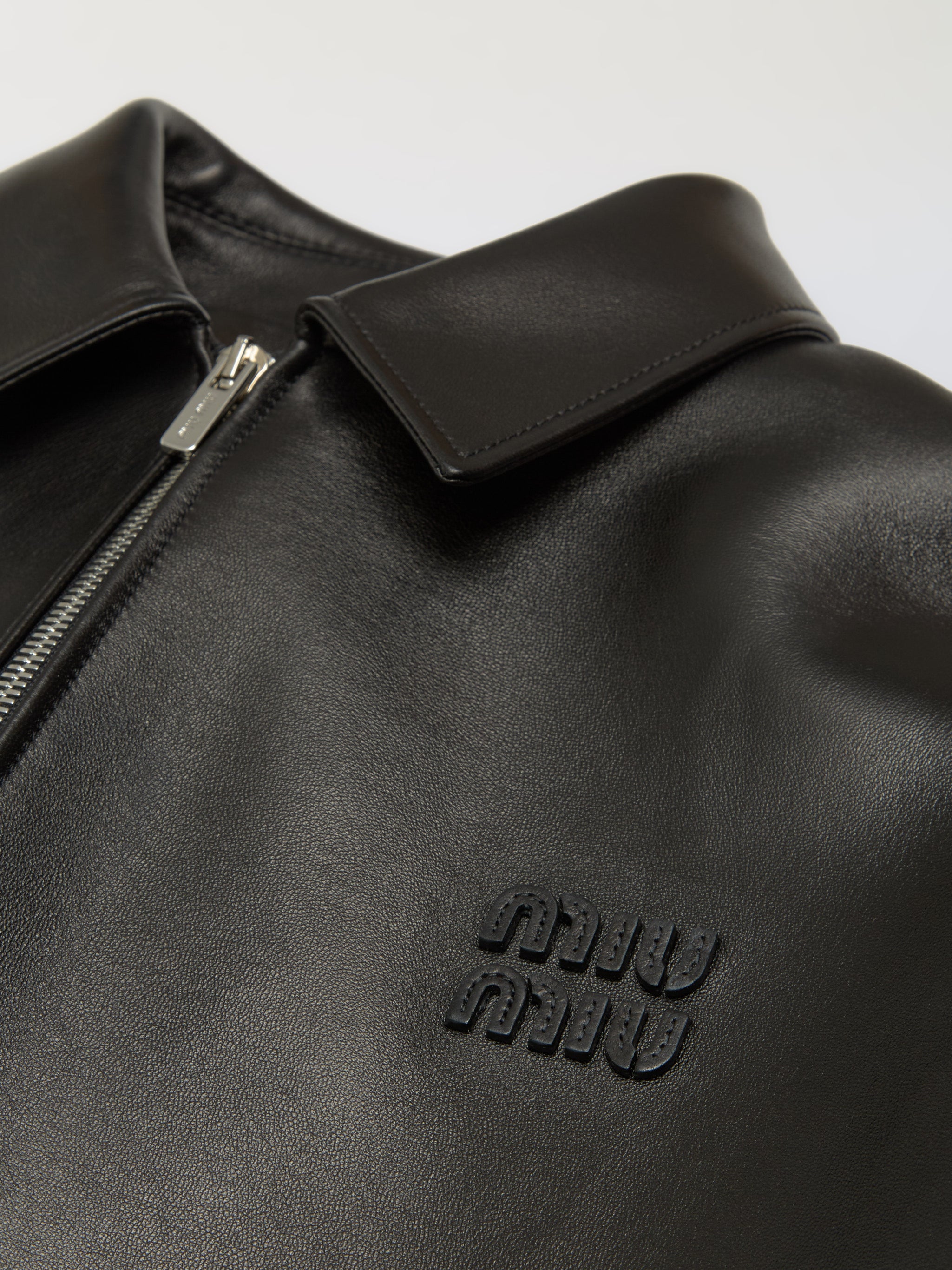 Plongé Nappa Leather Jacket in Black