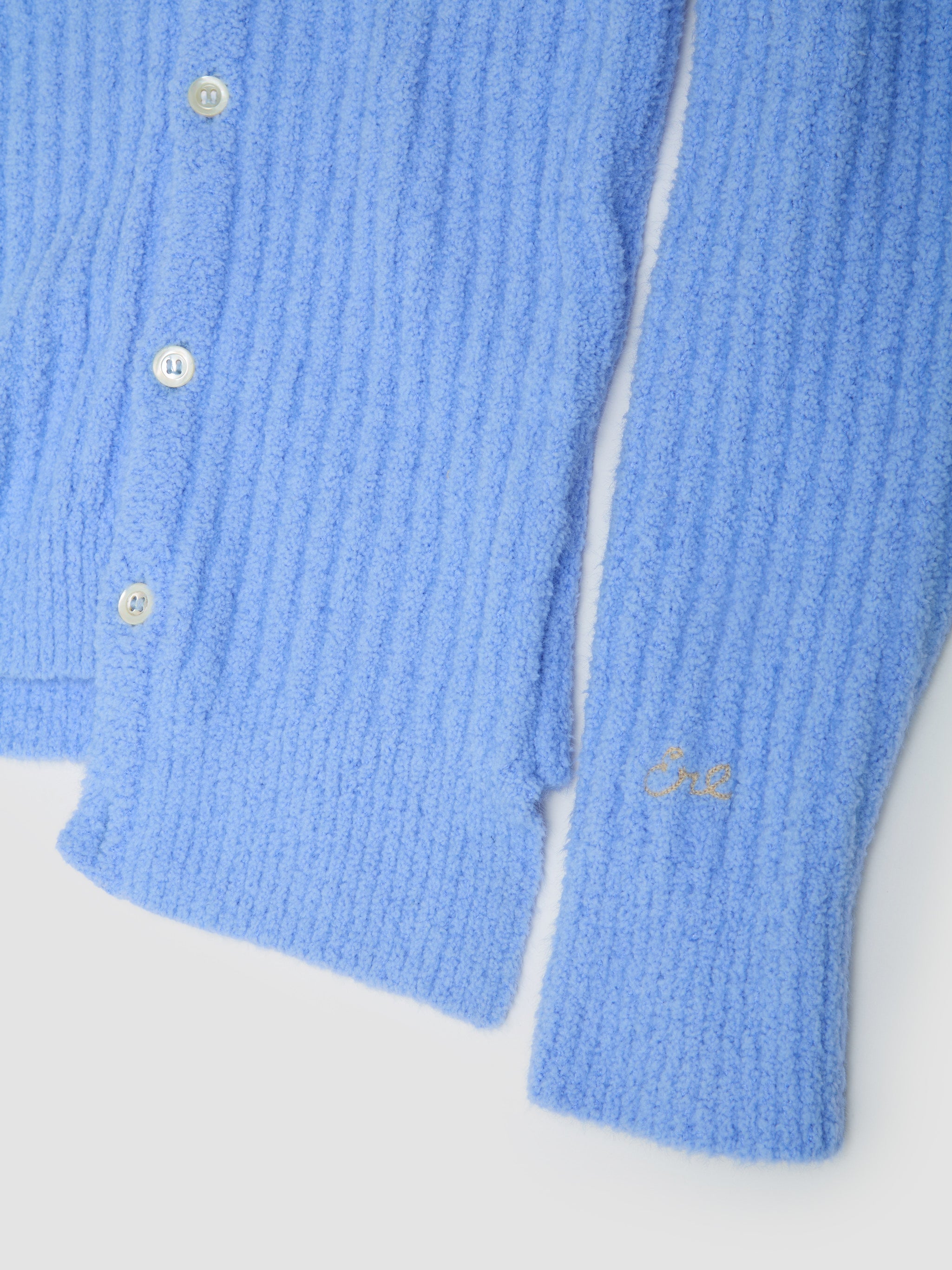 Cozy Asymmetric Knitted Cardigan in Light Blue