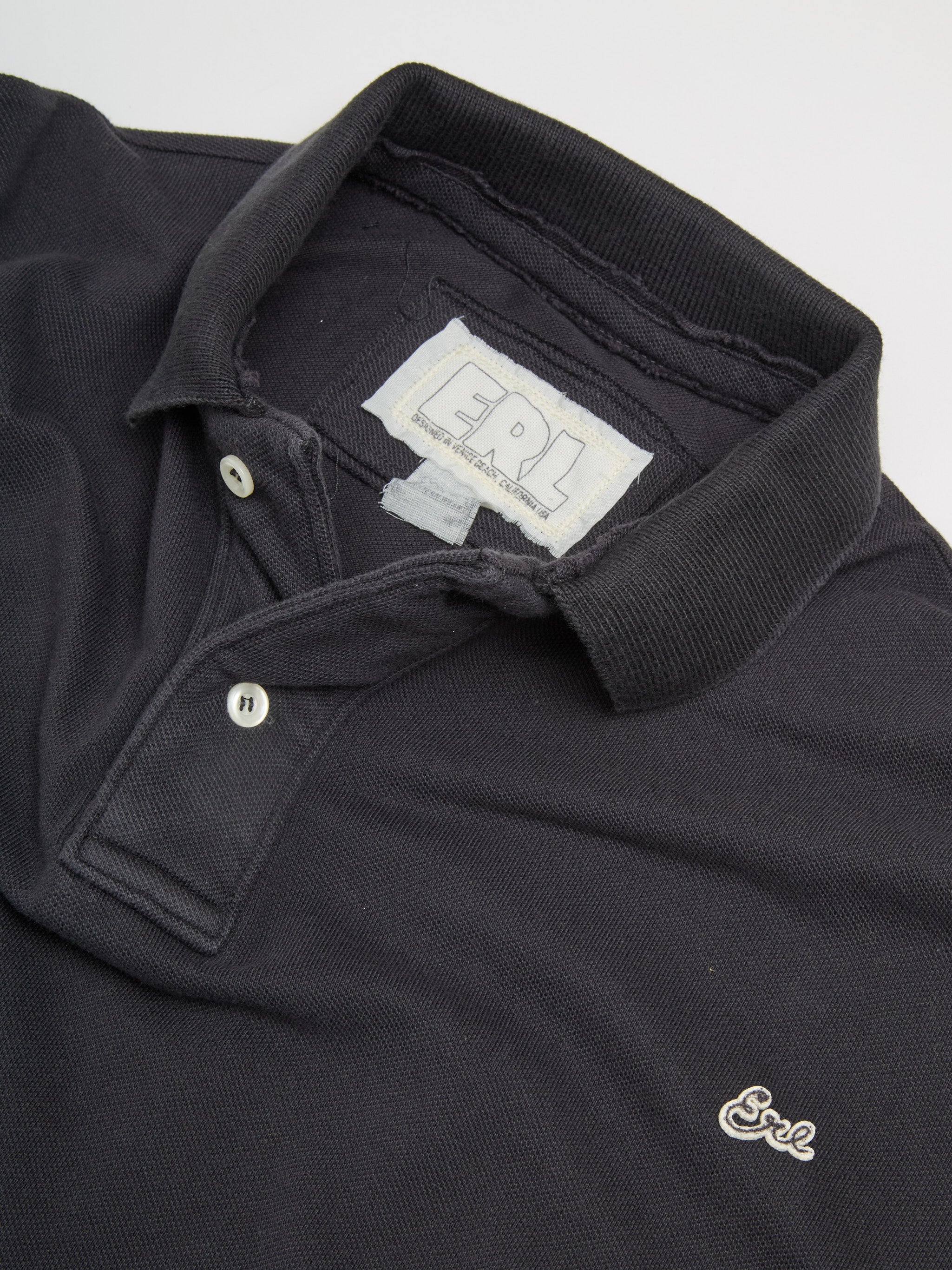 Double Sleeve Polo T-Shirt in Black