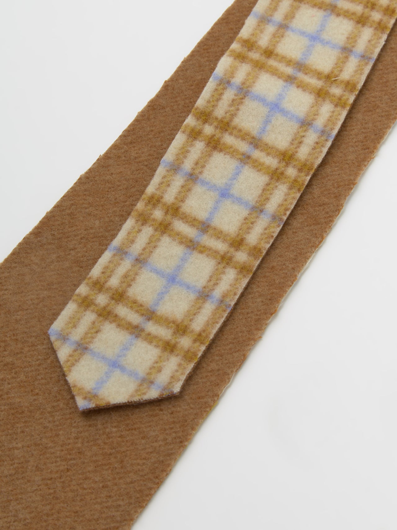 Formal Tie in Felted Dune Check