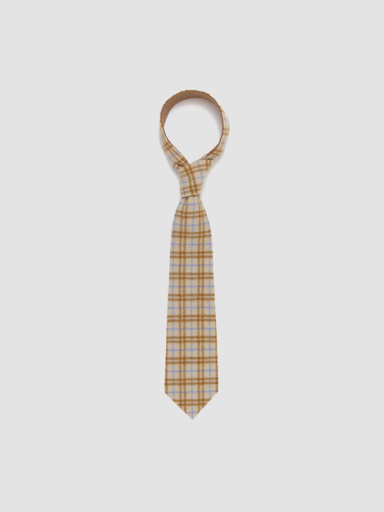 Formal Tie in Felted Dune Check