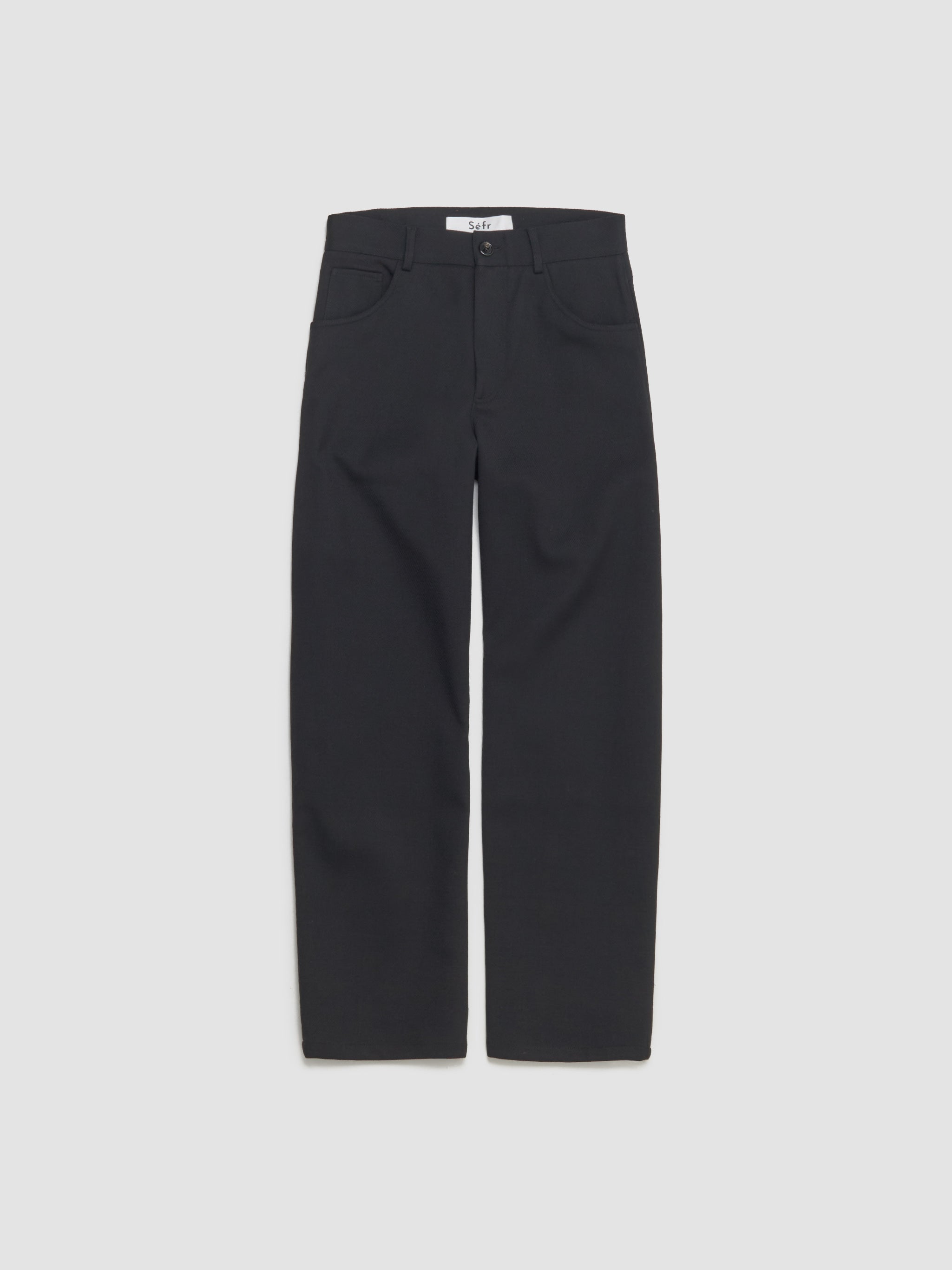 Oktai Trousers in Sturdy Black Twill