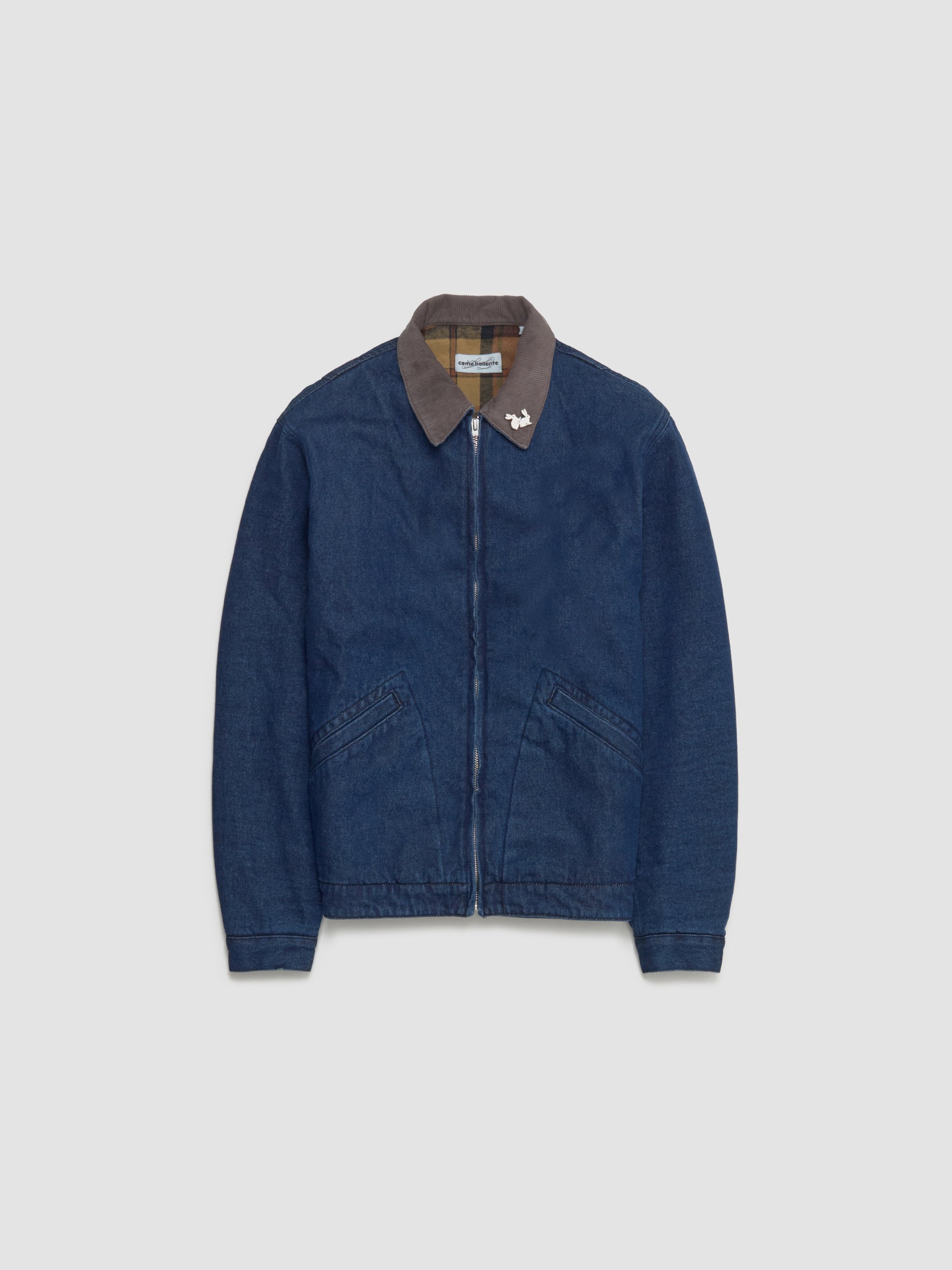 Moto Rabbit Jacket in Washed Blue