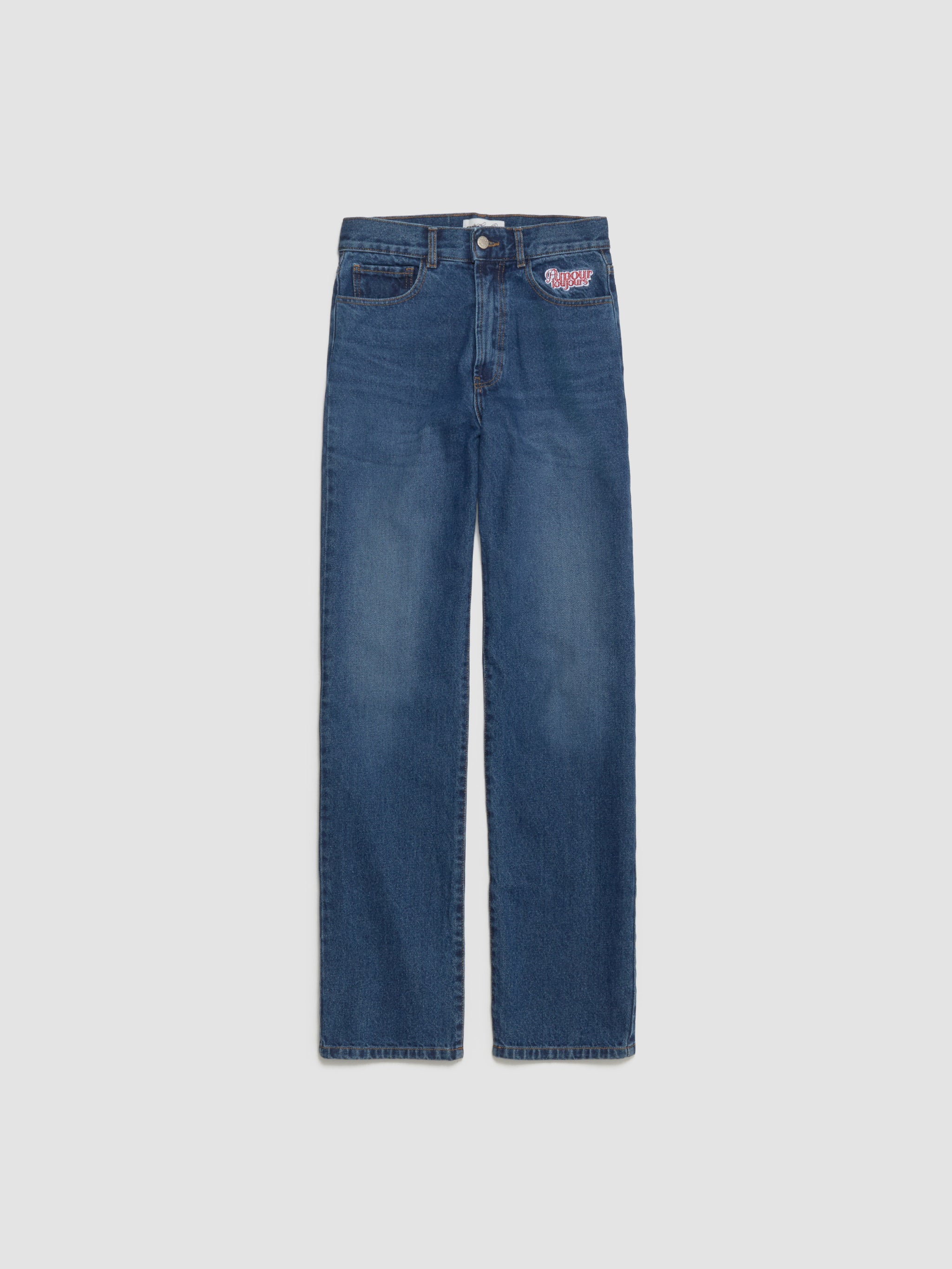 Back Pocket Pleasures Jeans in Washed Blue