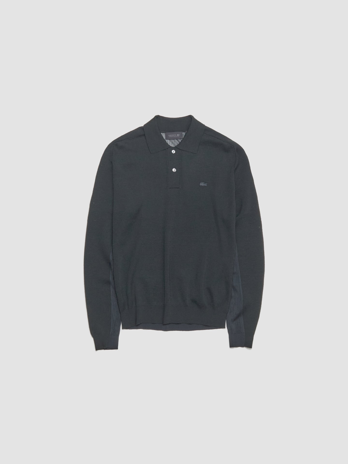 Long Sleeve Polo in Dark Green