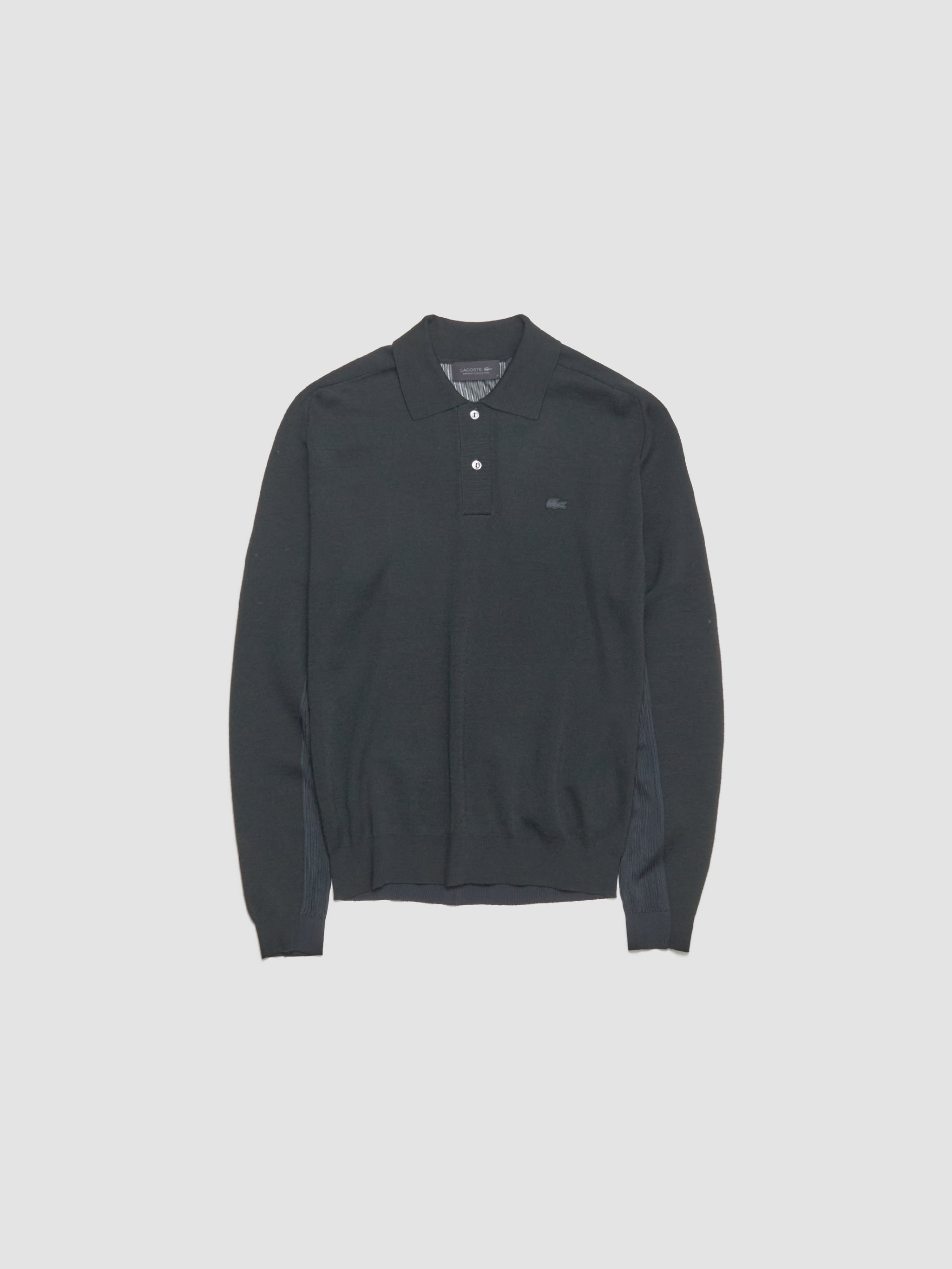 Long Sleeve Polo in Dark Green