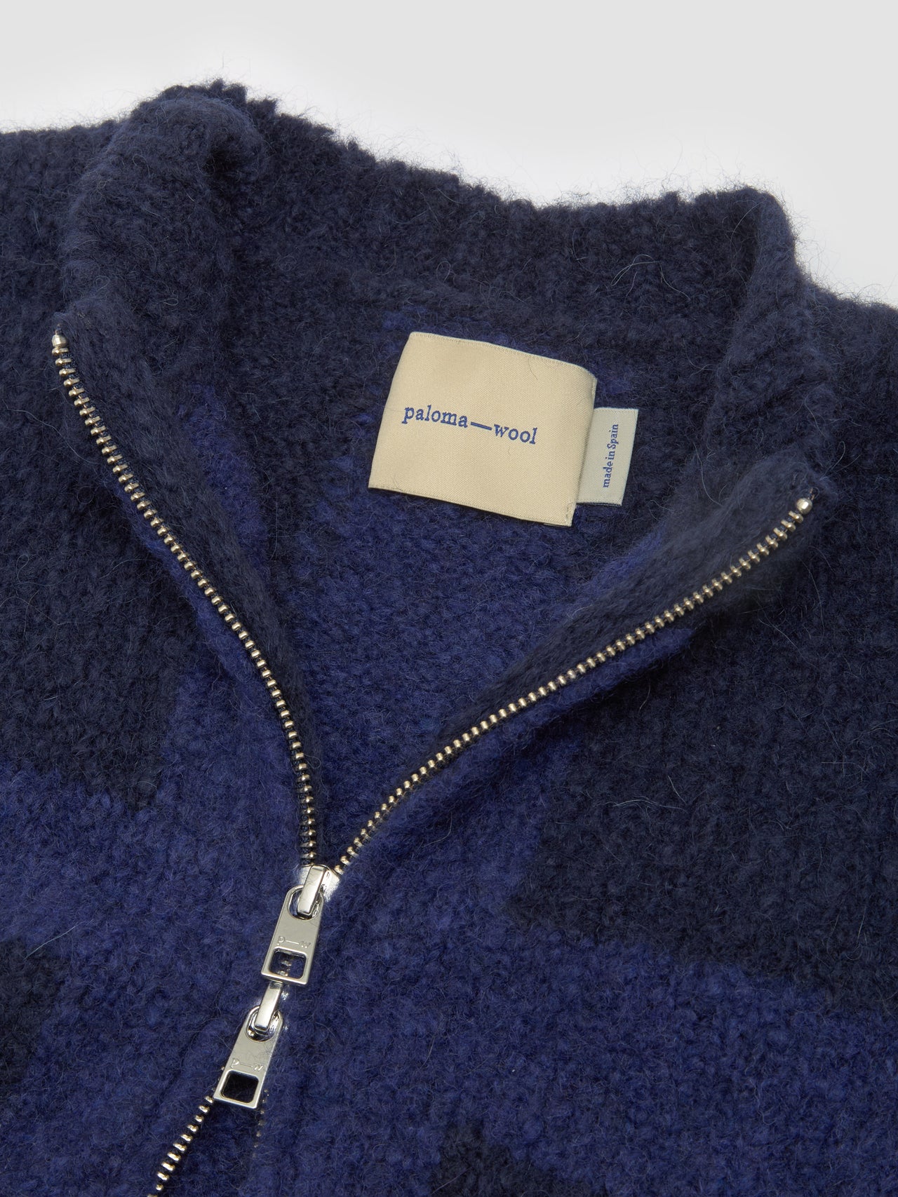 Cruz Zipped Cardigan in Blue