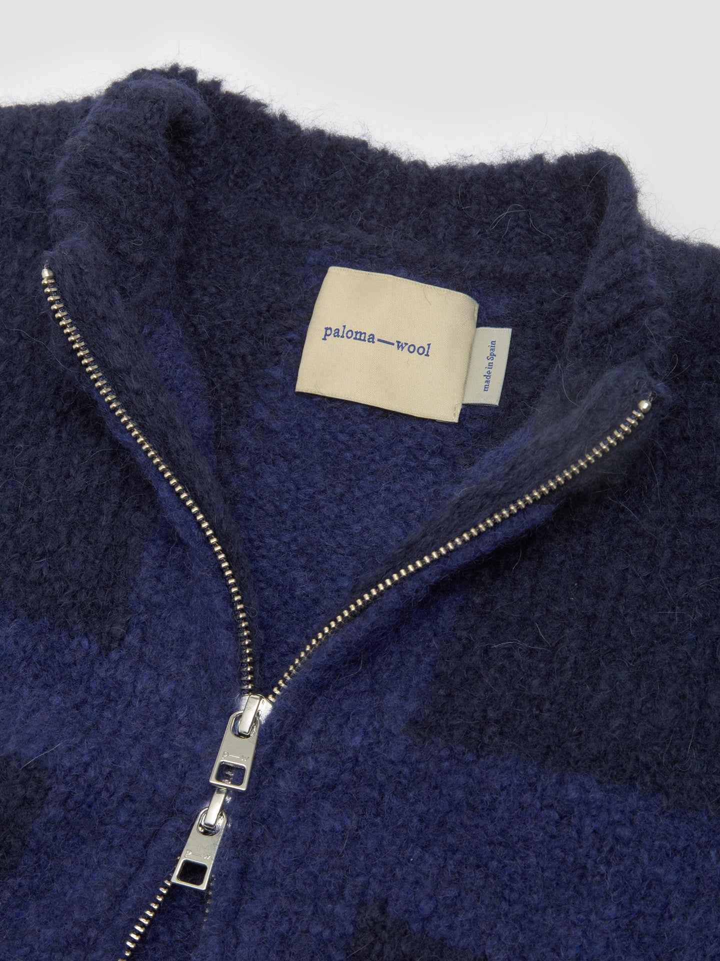 Cruz Zipped Cardigan in Blue