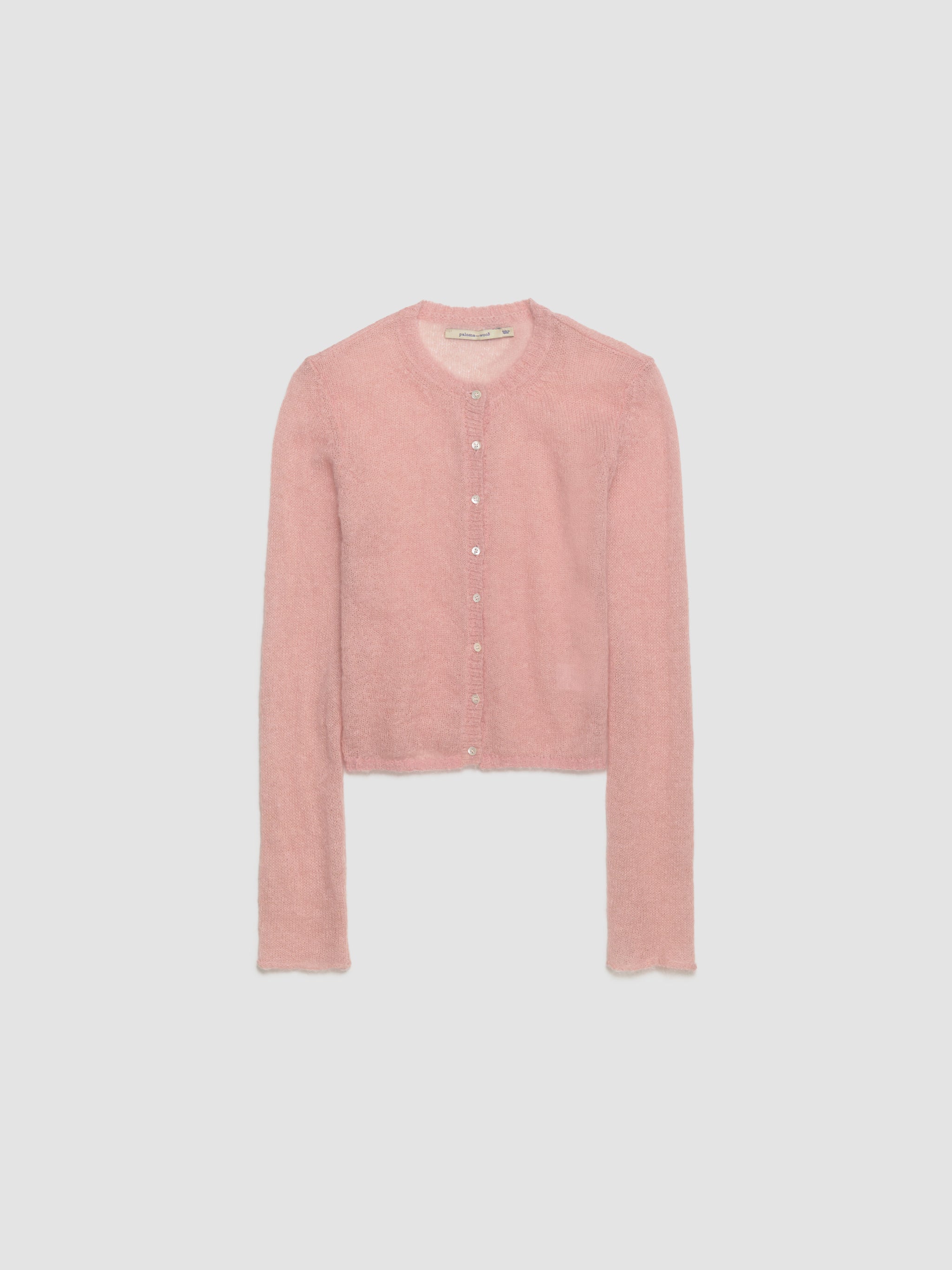 Tantal Round Neck Cardigan in Pink
