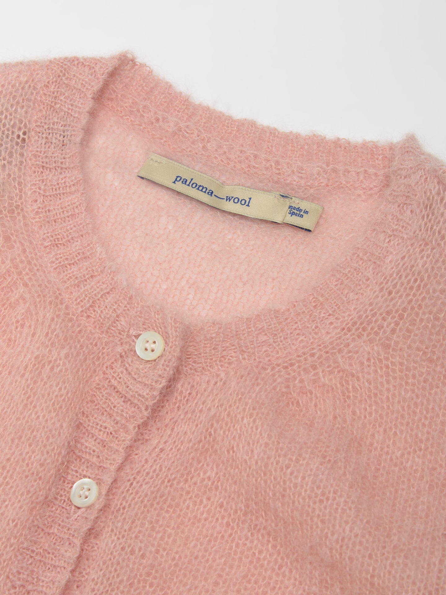 Tantal Round Neck Cardigan in Pink