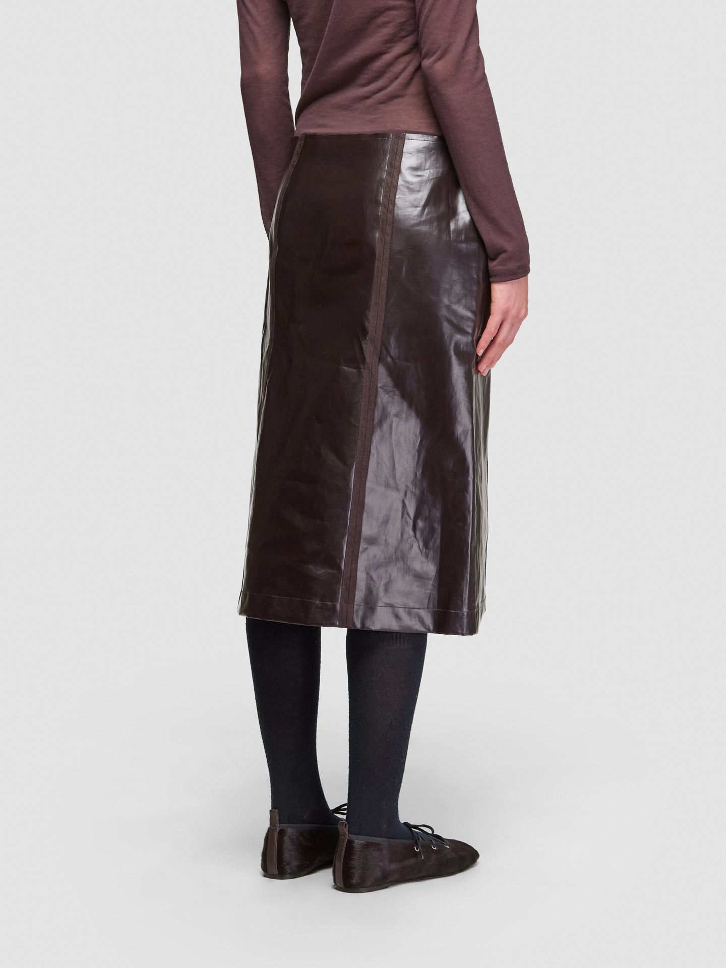 Fuster Midi Skirt in Brown