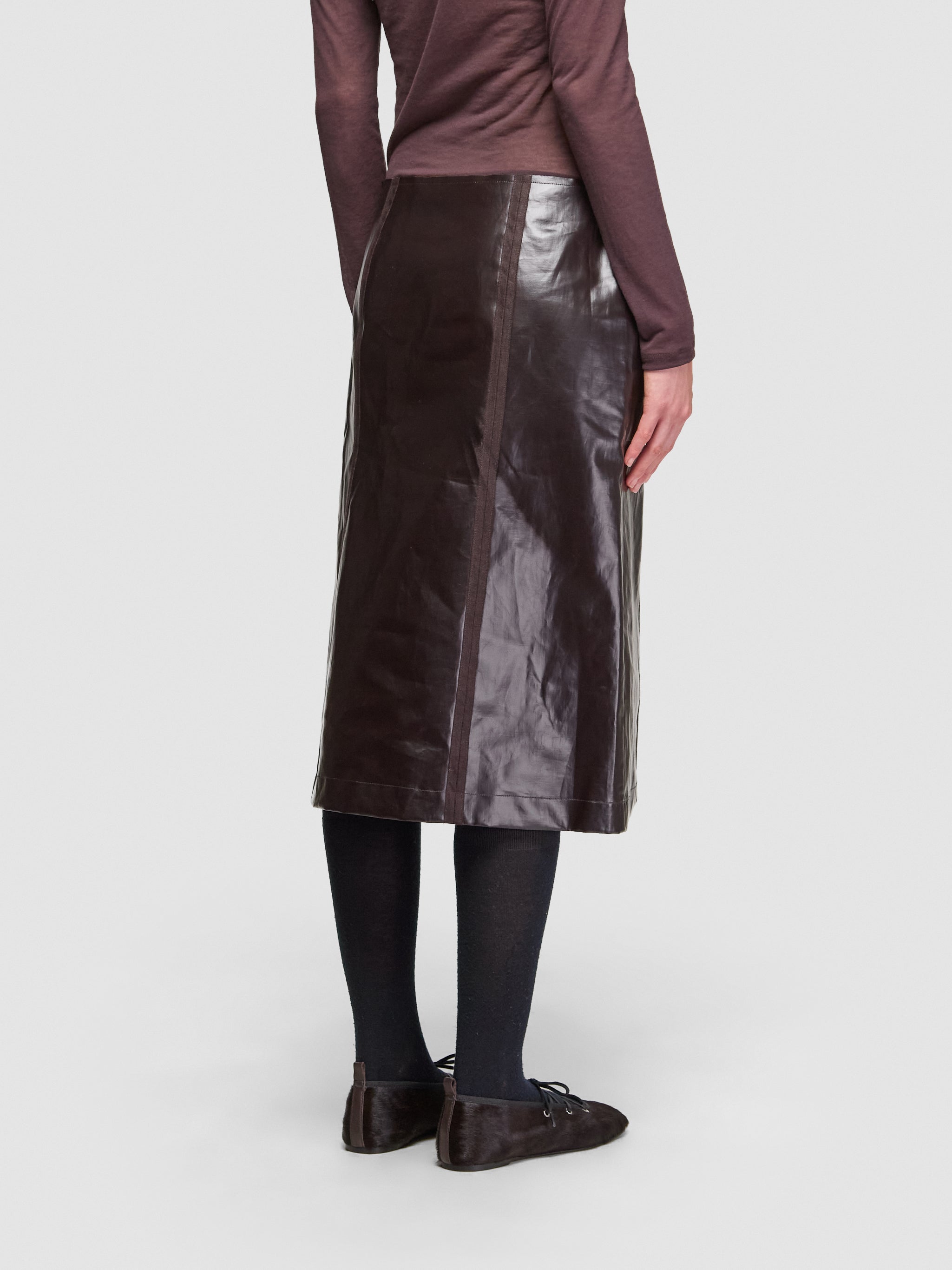 Fuster Midi Skirt in Brown