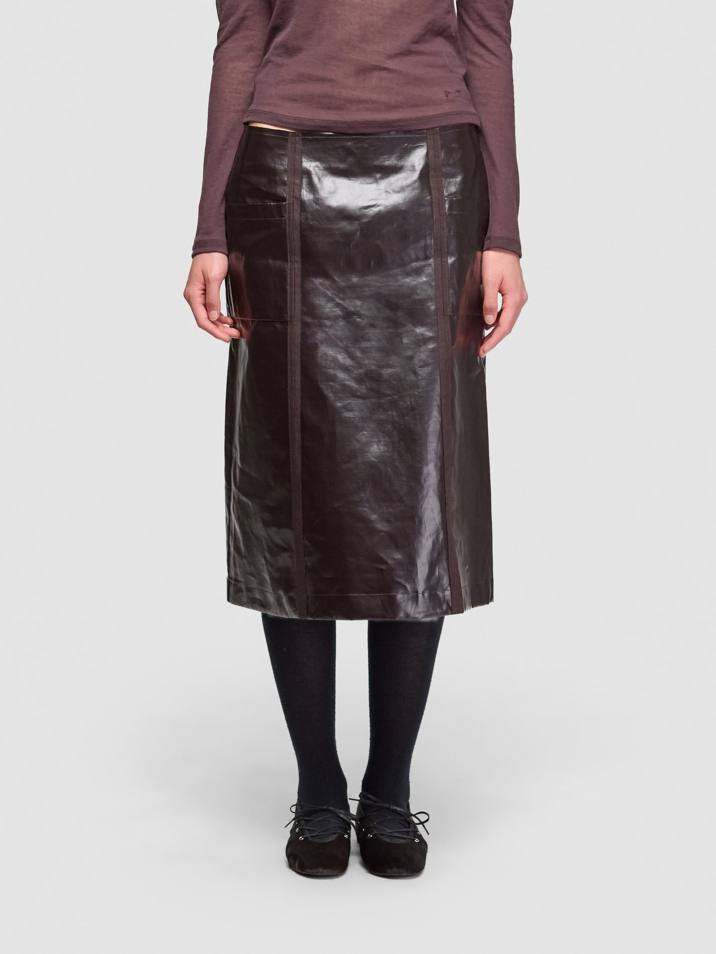 Fuster Midi Skirt in Brown