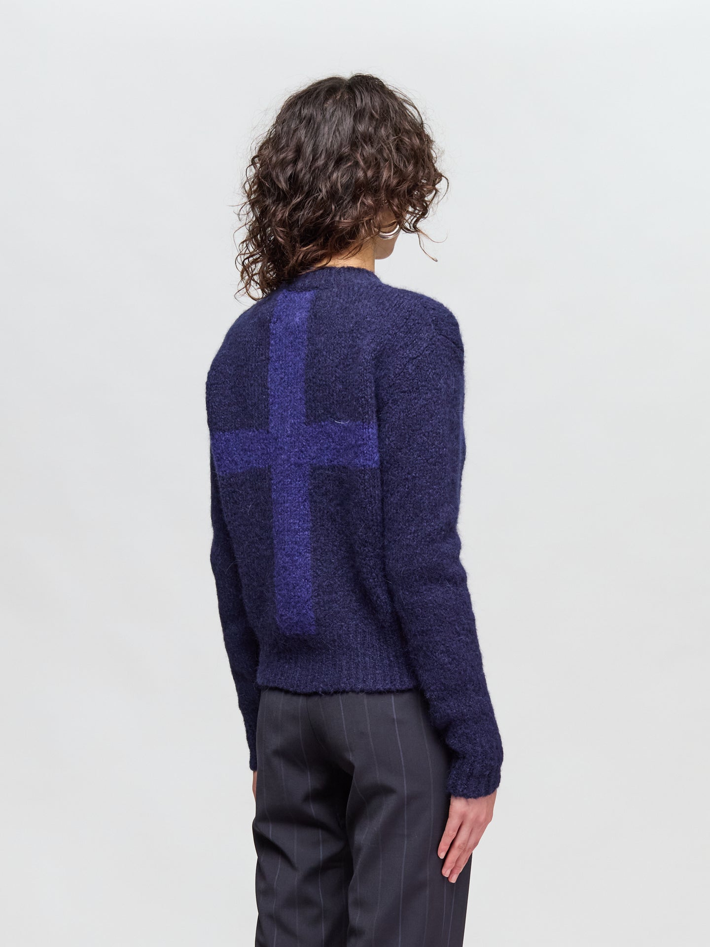 Cruz Zipped Cardigan in Blue