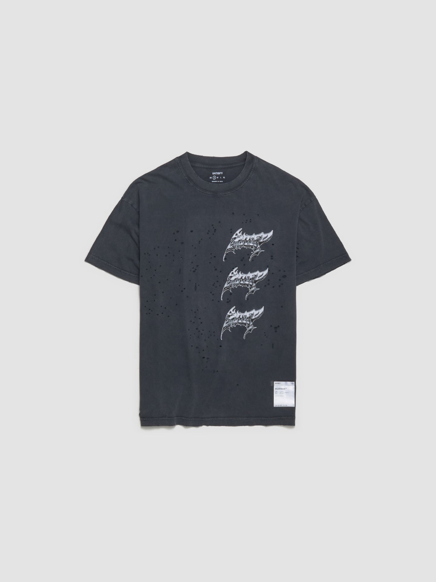 MothTech Logo T-Shirt in Aged Black