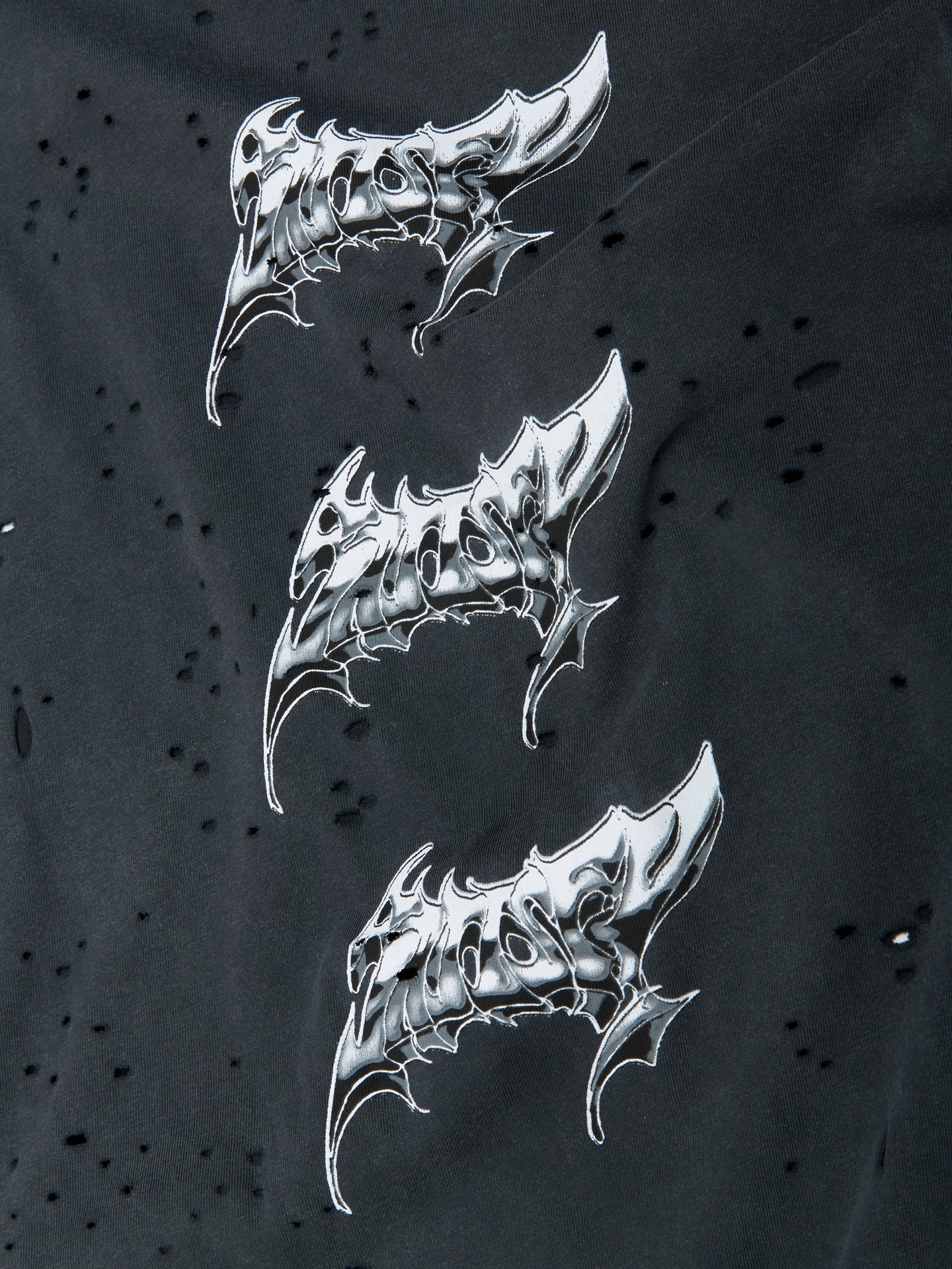 MothTech Logo T-Shirt in Aged Black