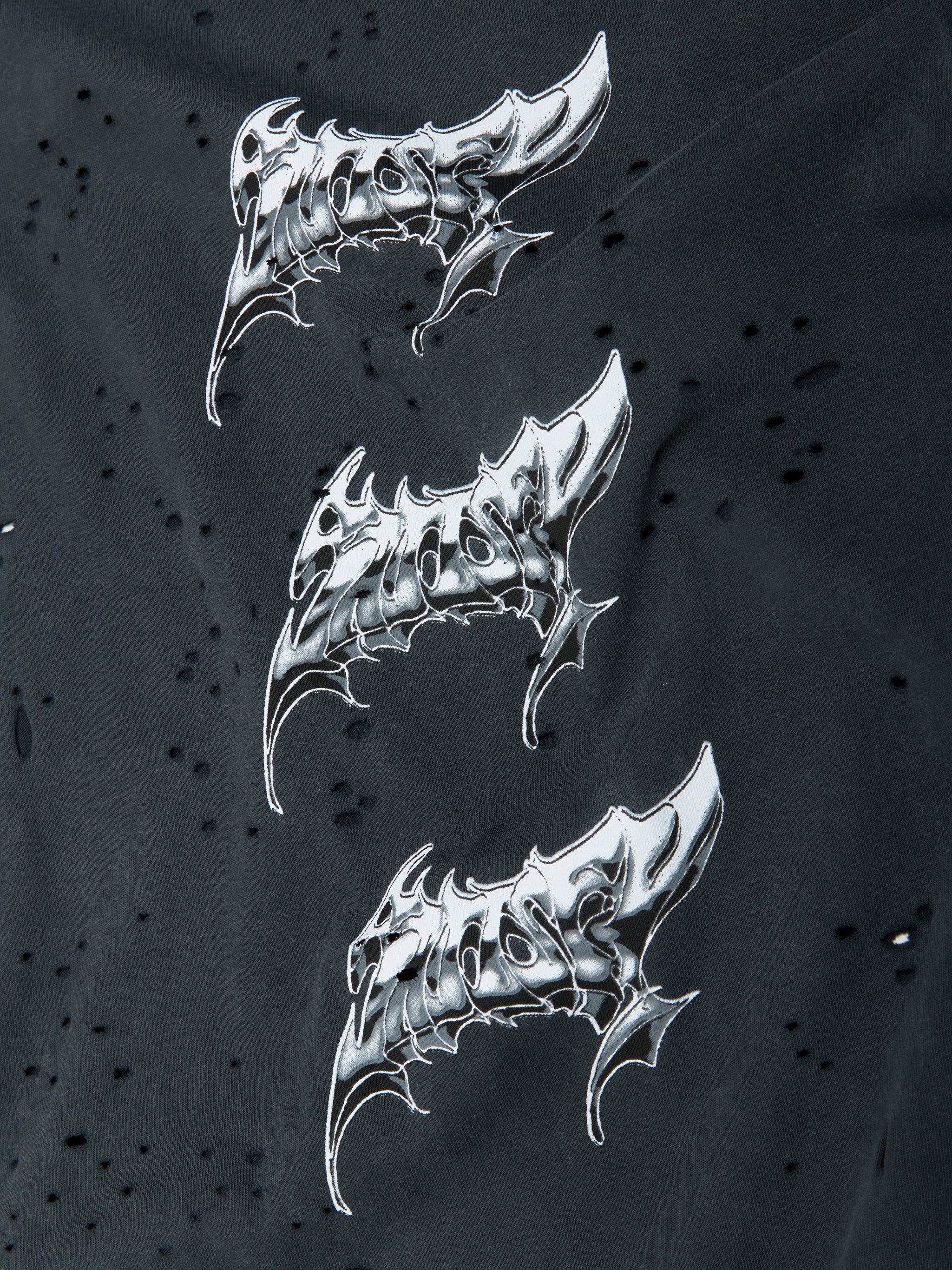 MothTech Logo T-Shirt in Aged Black