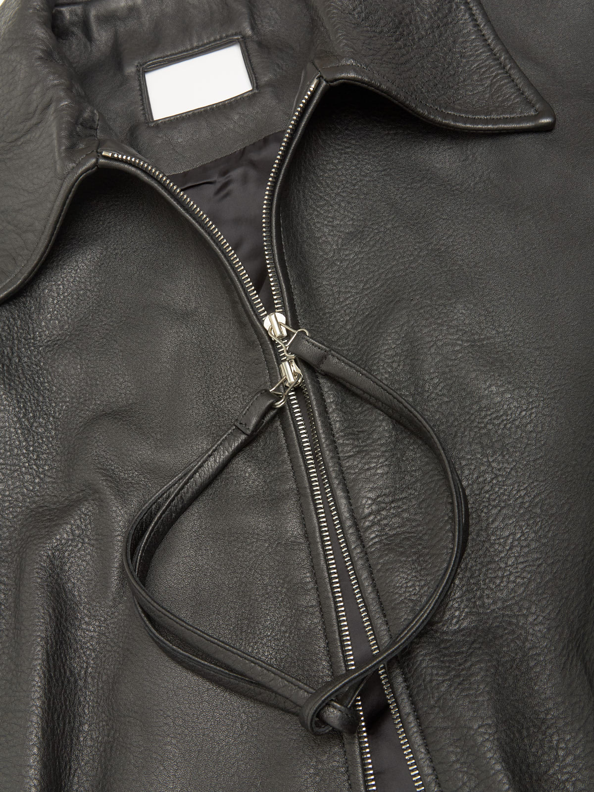 Tie a Knot "G.O.A.T" Jacket in Leather Black
