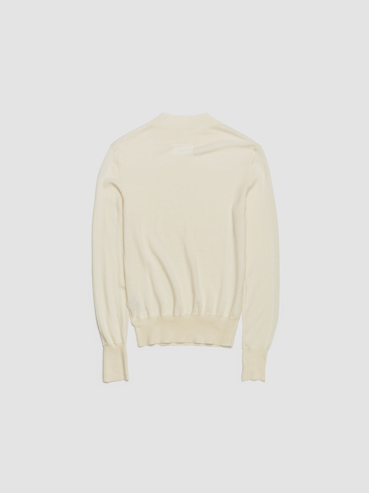 Gradient Stripes Merino Wool Knit in Ivory