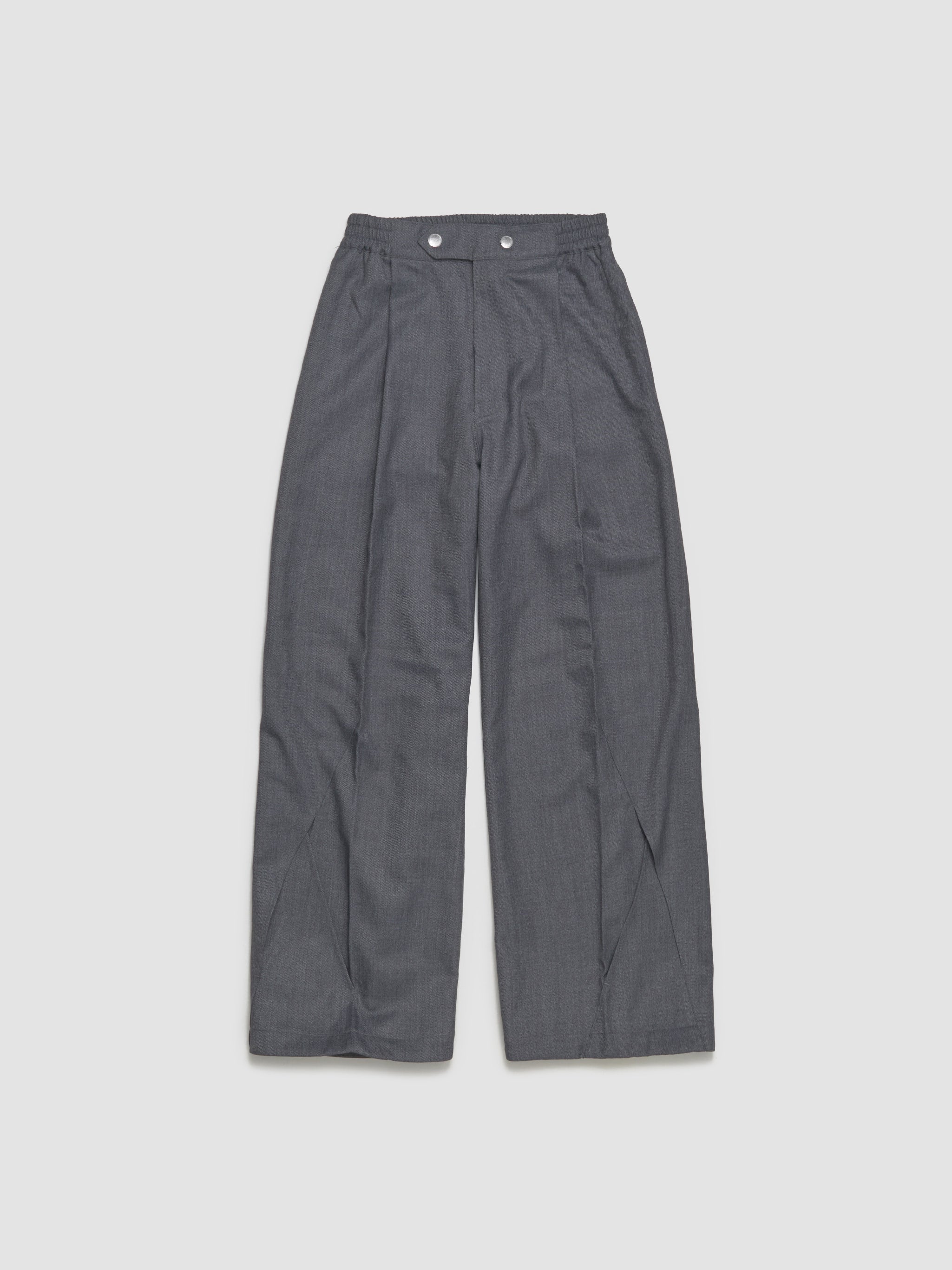 Intertwined Structure Tailored Wide Leg Trousers in Grey