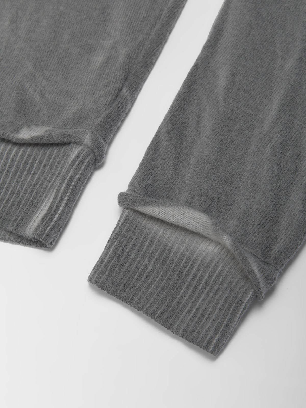 Parallel V-Neck in Grey Spray Dye Cherub Wool