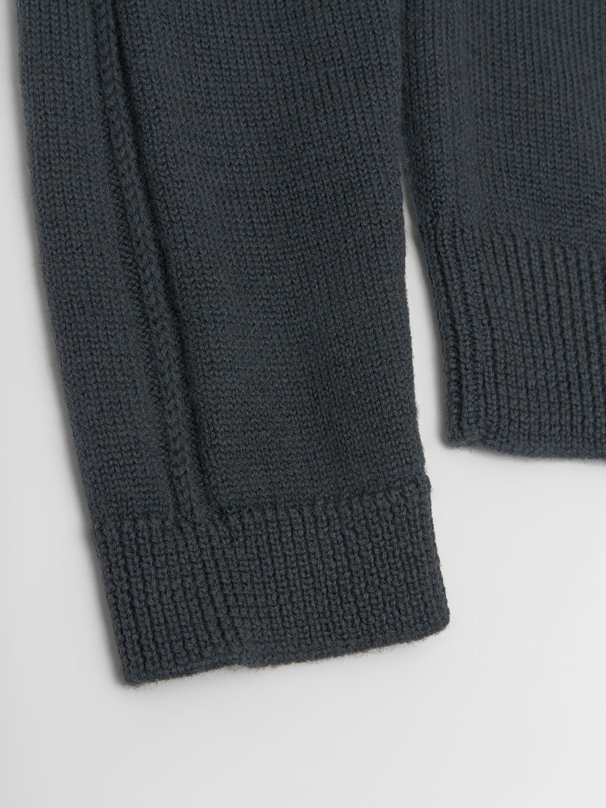 True Roundneck in Off Black Rustic Merino