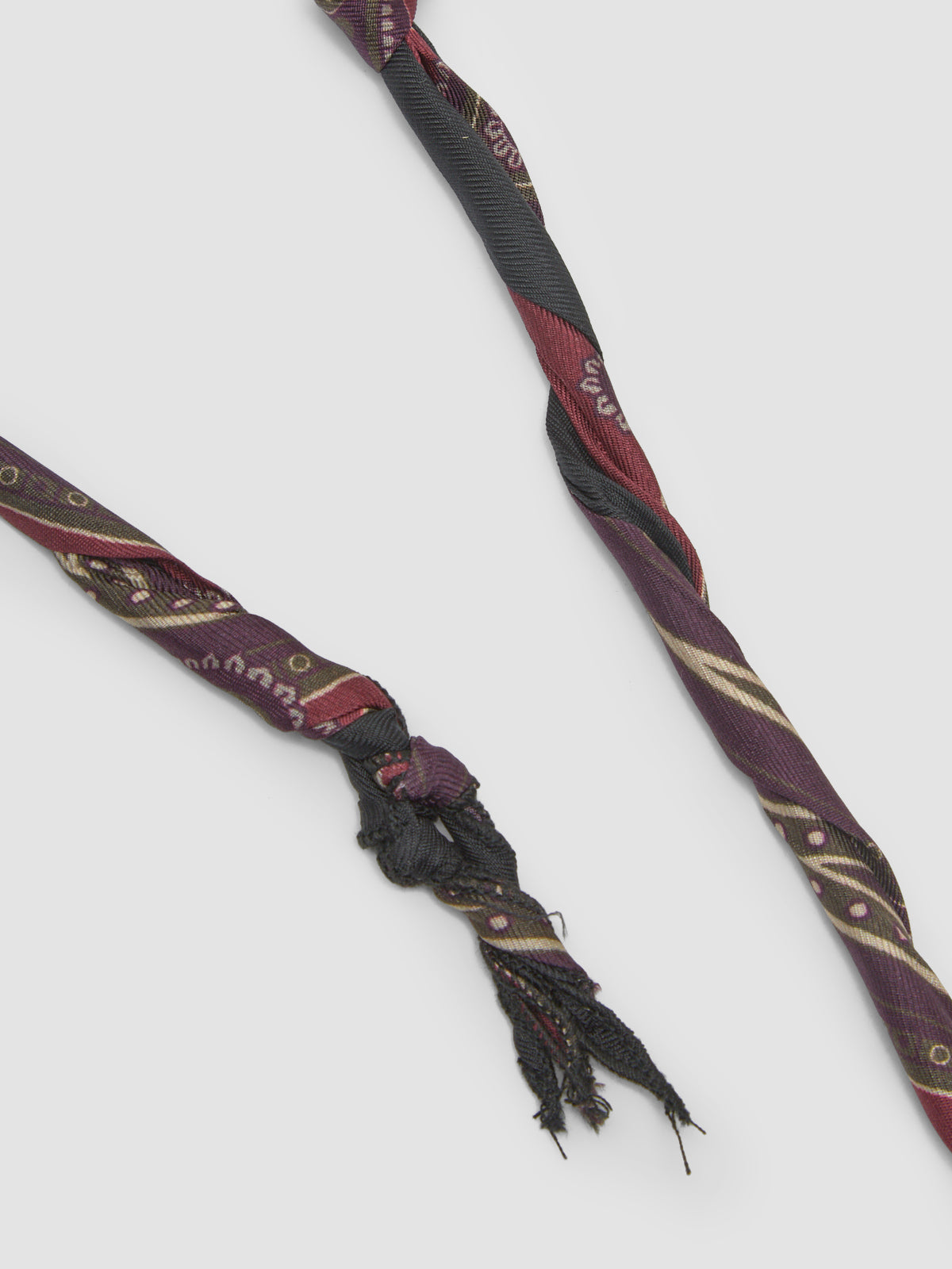 Twisted Tie in Burgundy Paisley